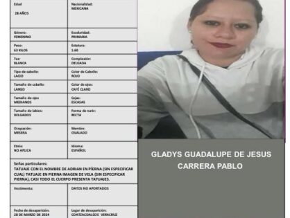 GLADYS GUADALUPE DE JESÚS CARRERA PABLO