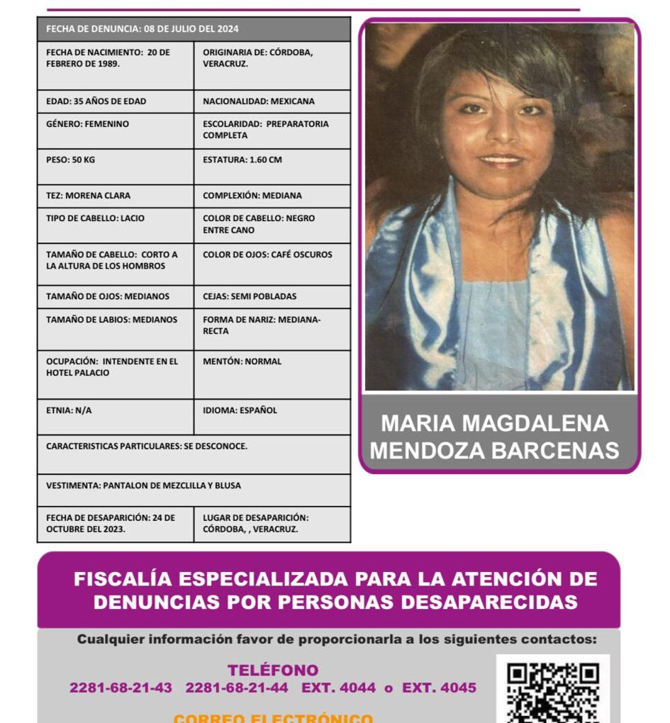 MARIA MAGDALENA MENDOZA BARCENAS PA