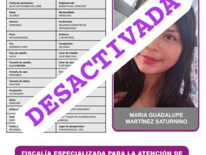 MARÍA GUADALUPE MARTÍNEZ SATURNINO