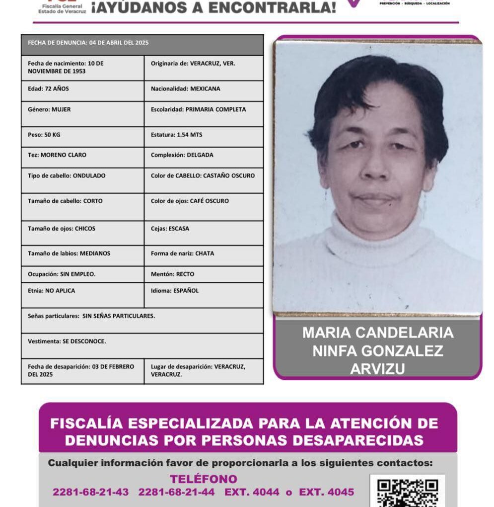 MARIA CANDELARIA NINFA GONZALEZ ARVIZU