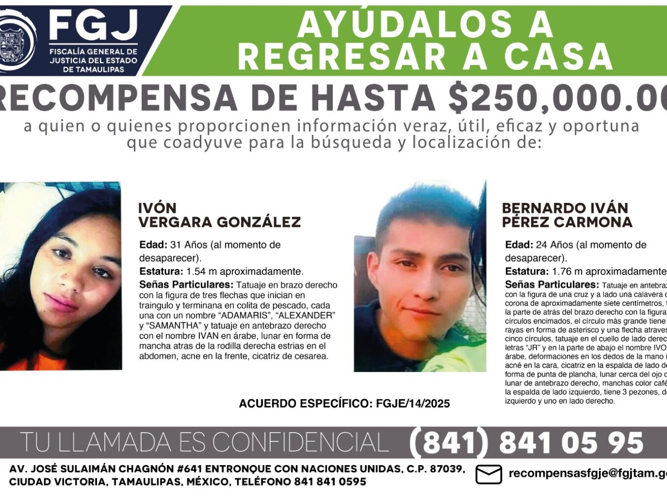 IVON VERGARA GONZALEZ Y BERNARDO IVAN PEREZ CARMONA