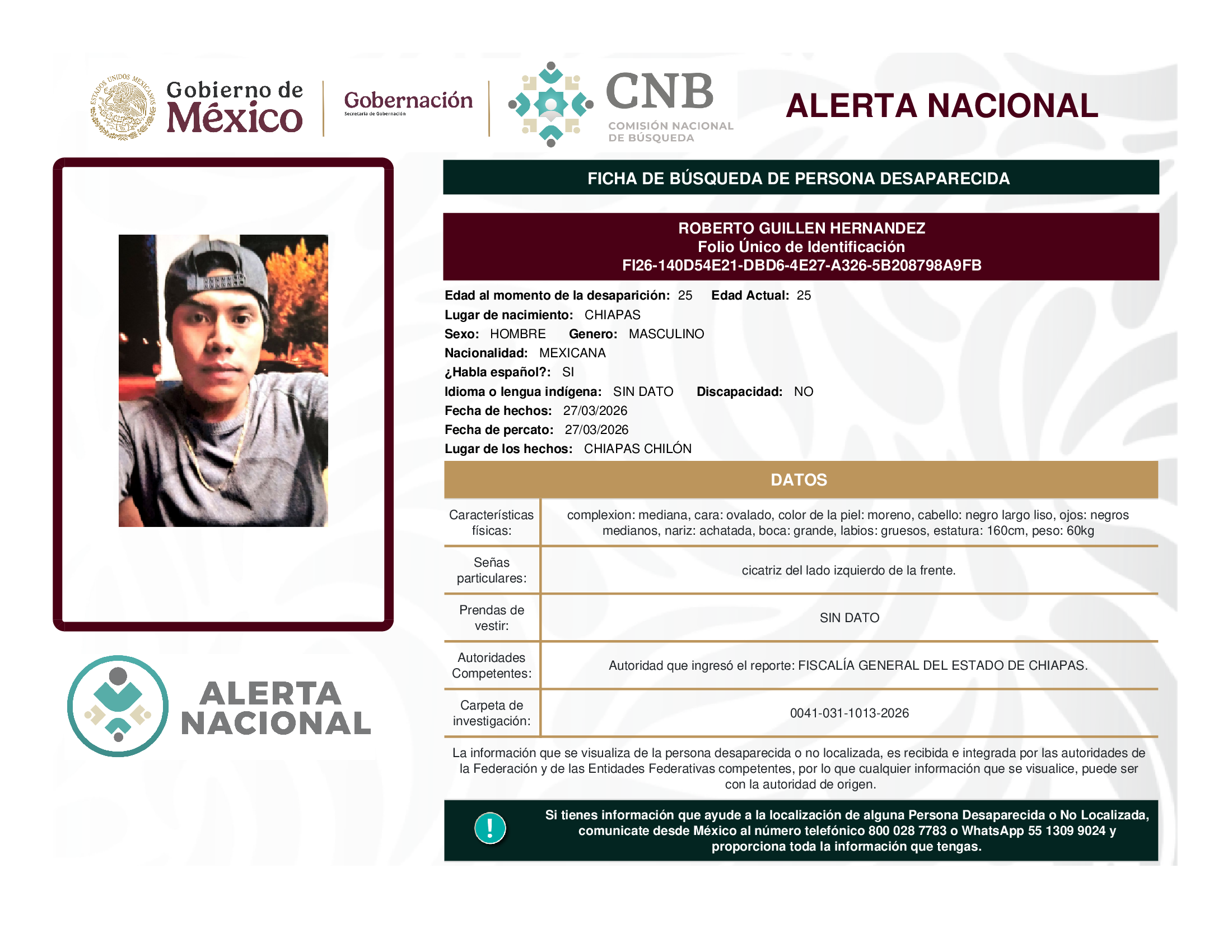 ROBERTO GUILLEN HERNANDEZ