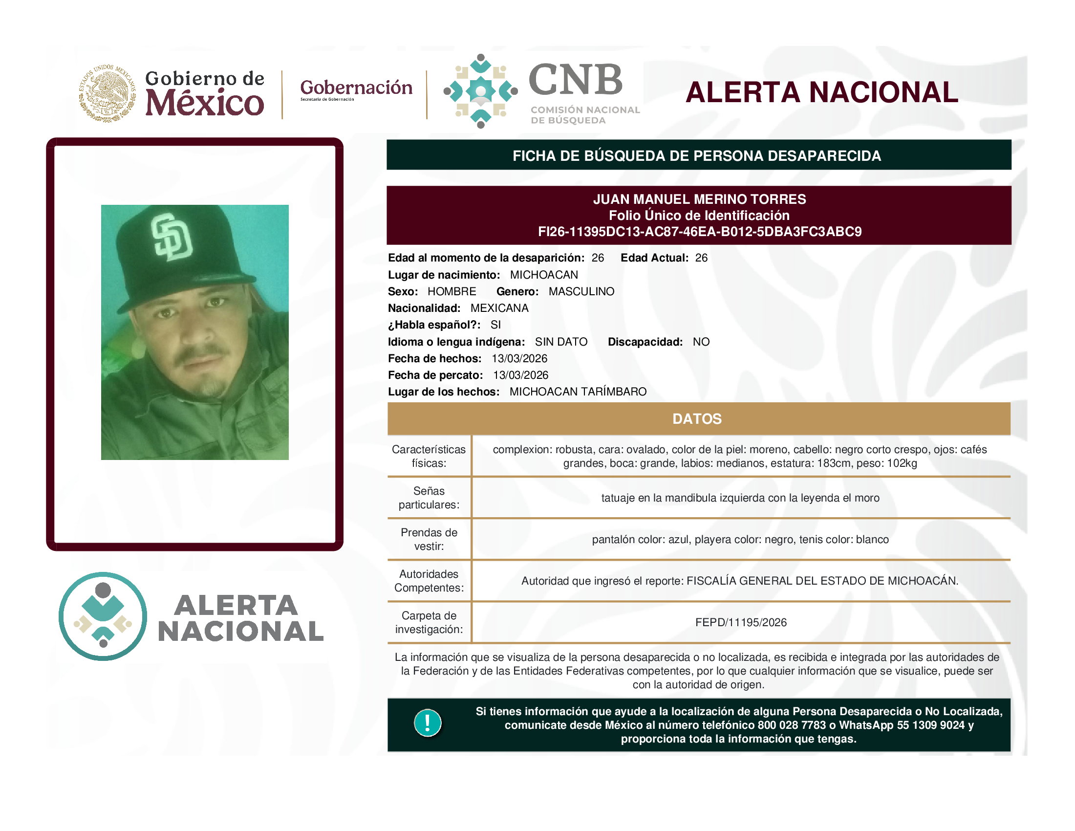 JUAN MANUEL MERINO TORRES