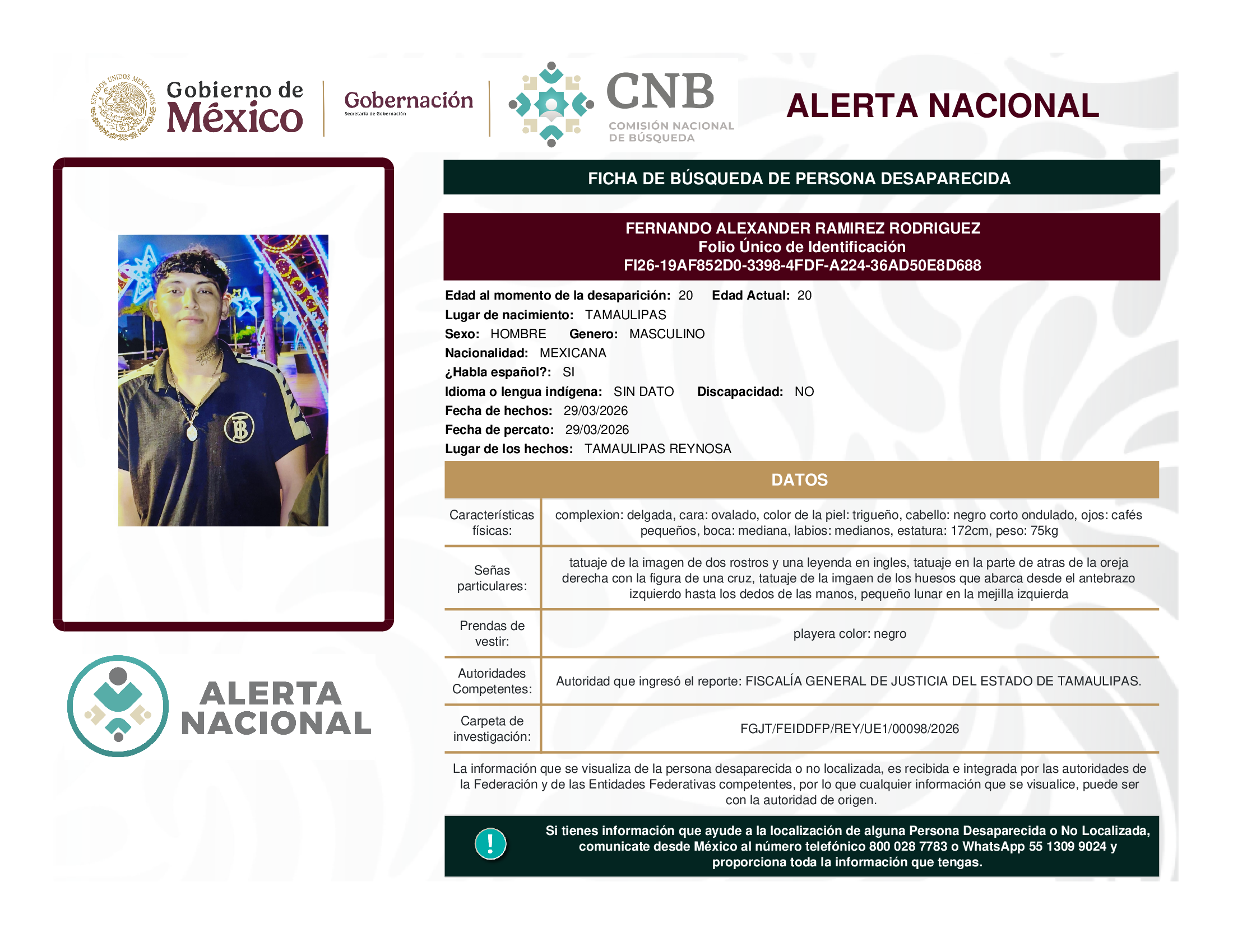 FERNANDO ALEXANDER RAMIREZ RODRIGUEZ