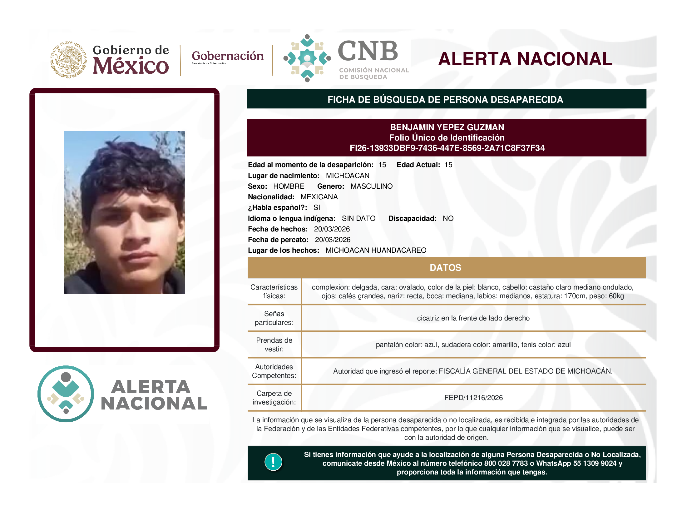 BENJAMIN YEPEZ GUZMAN