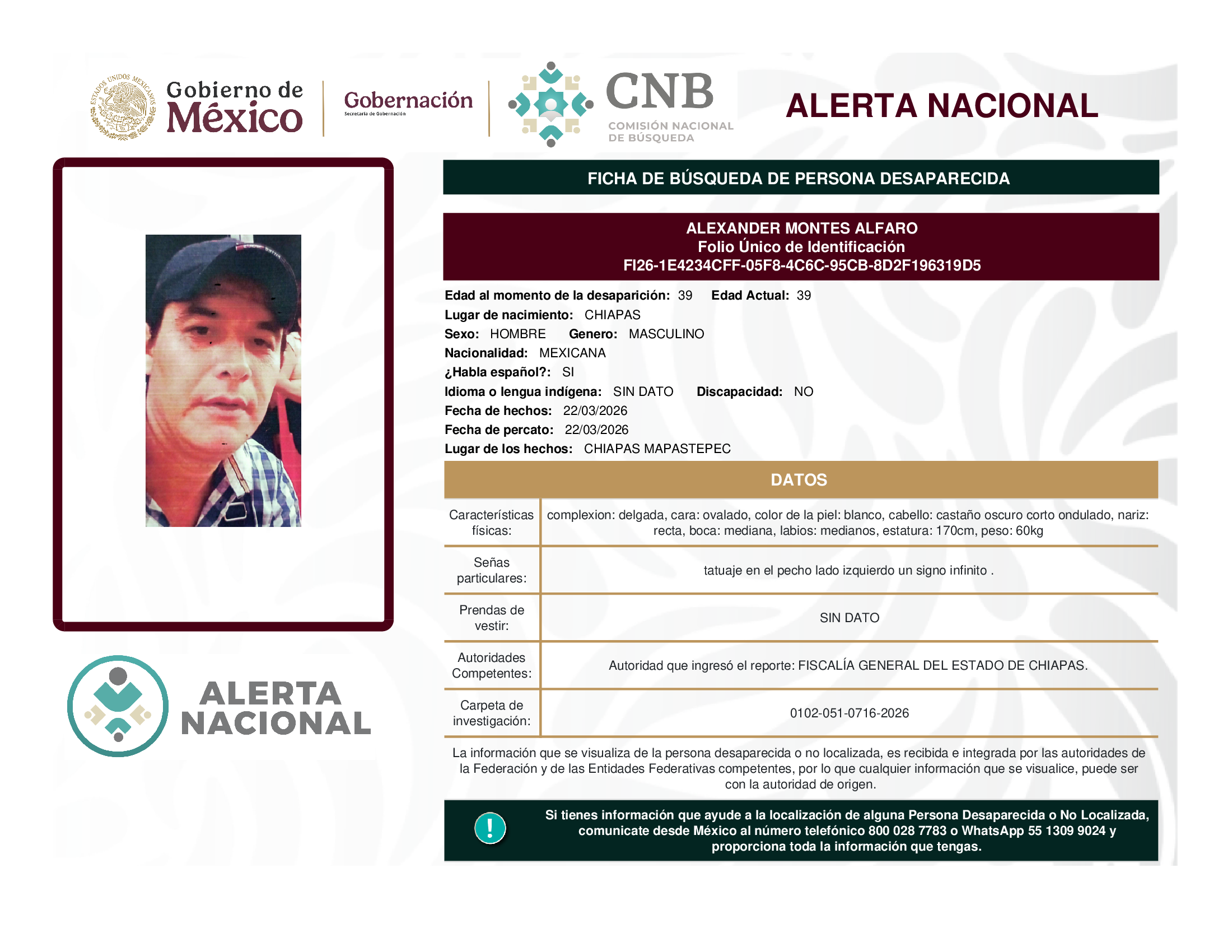 ALEXANDER MONTES ALFARO