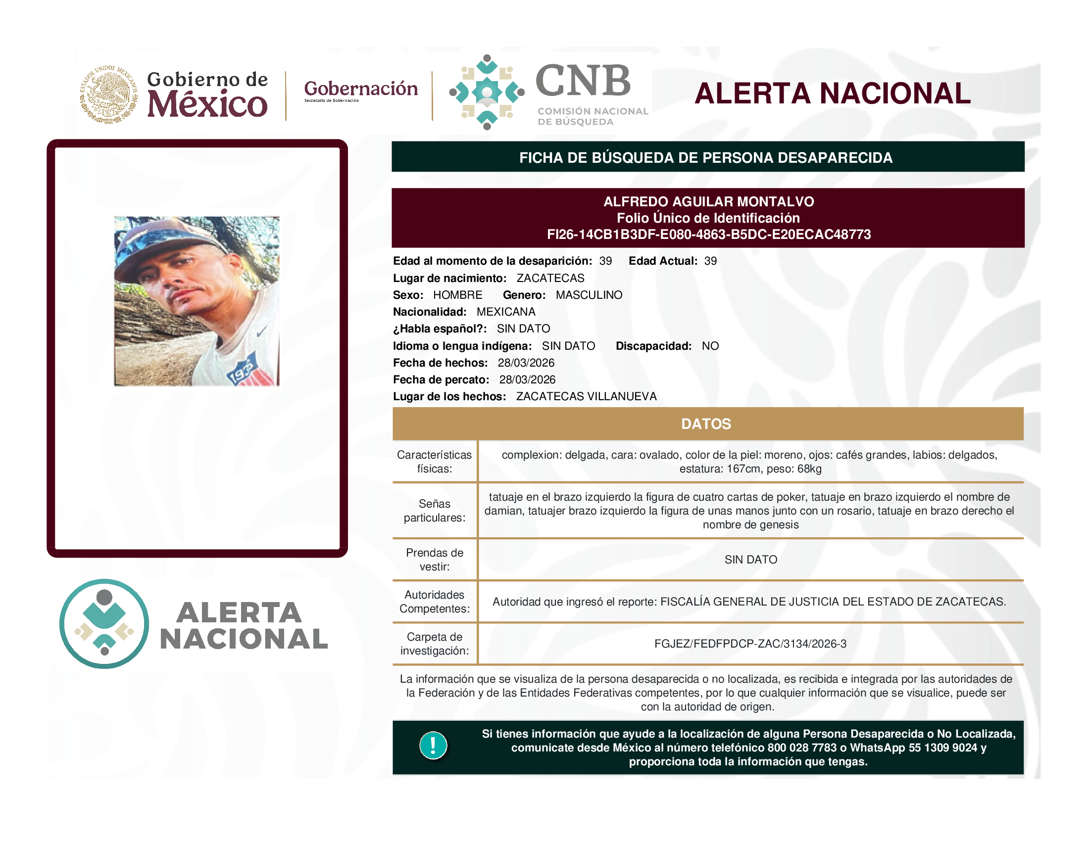 ALFREDO AGUILAR MONTALVO