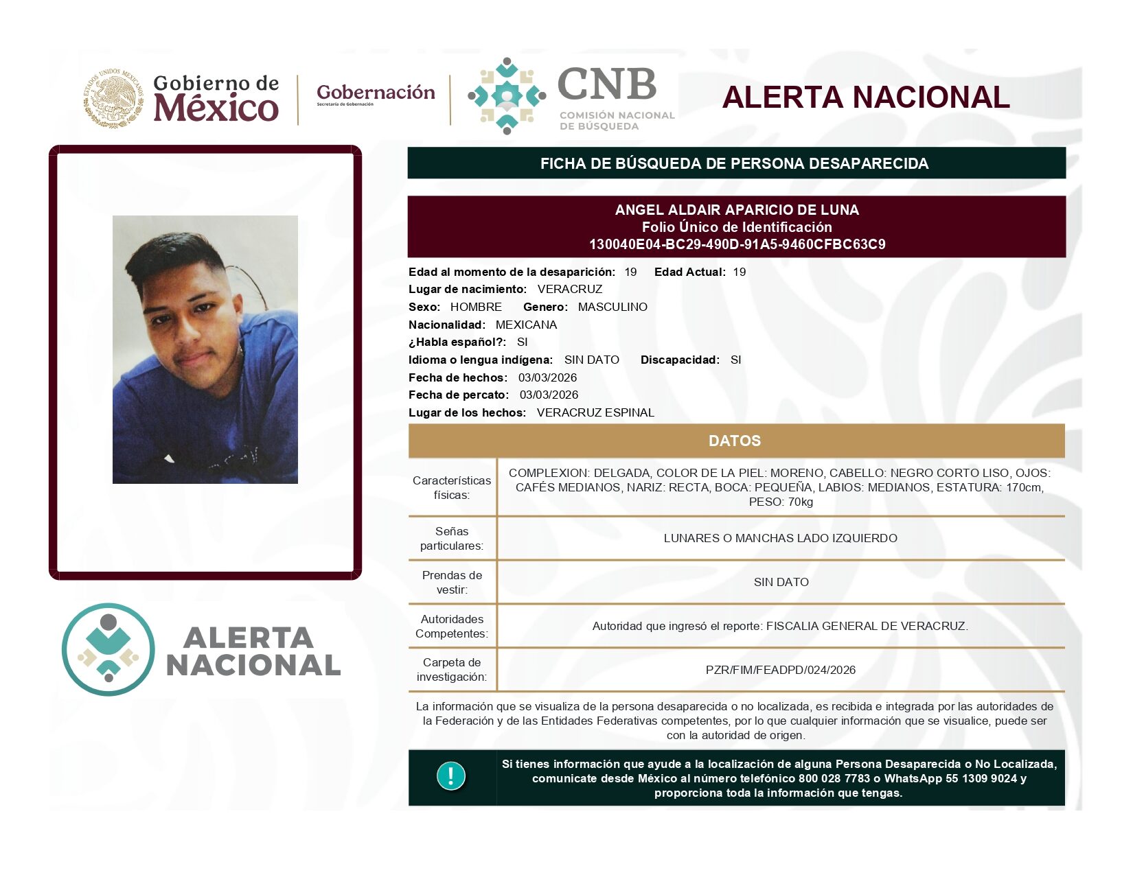 ANGEL ALDAIR APARICIO DE LUNA