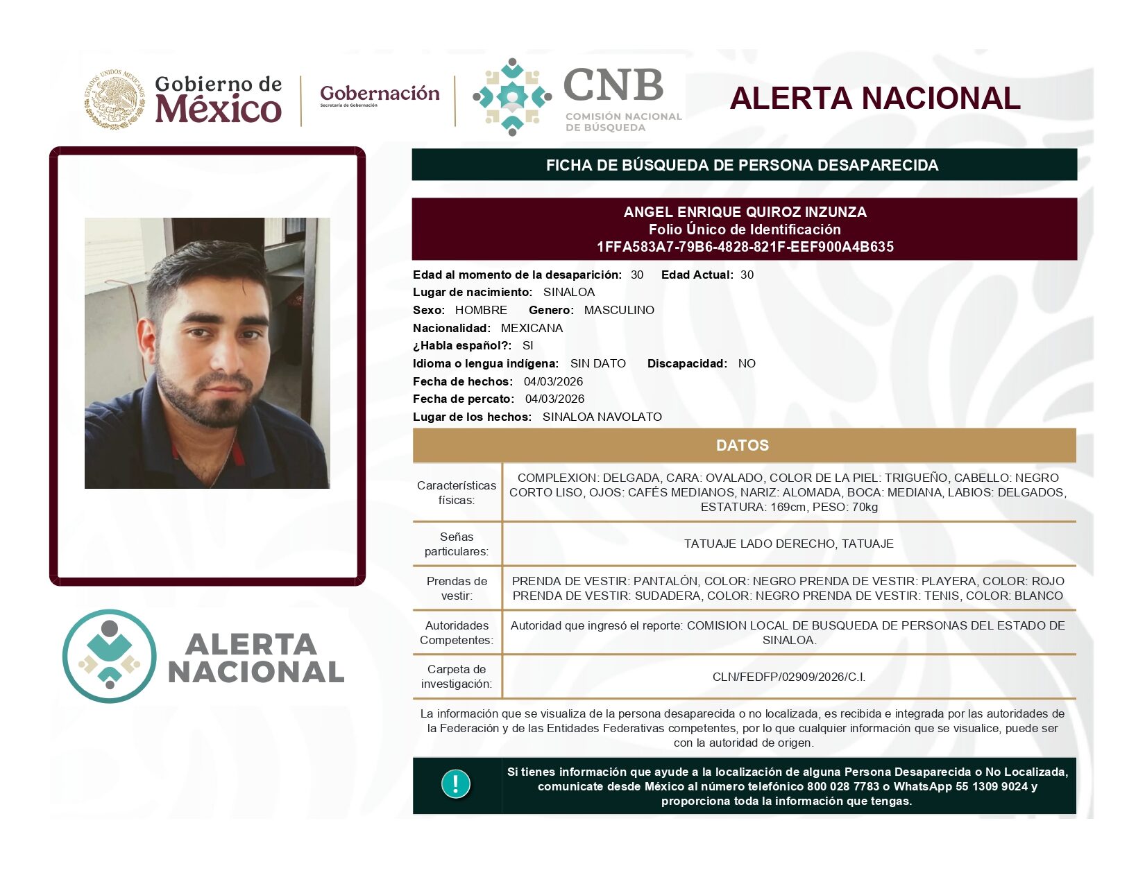 ANGEL ENRIQUE QUIROZ INZUNZA