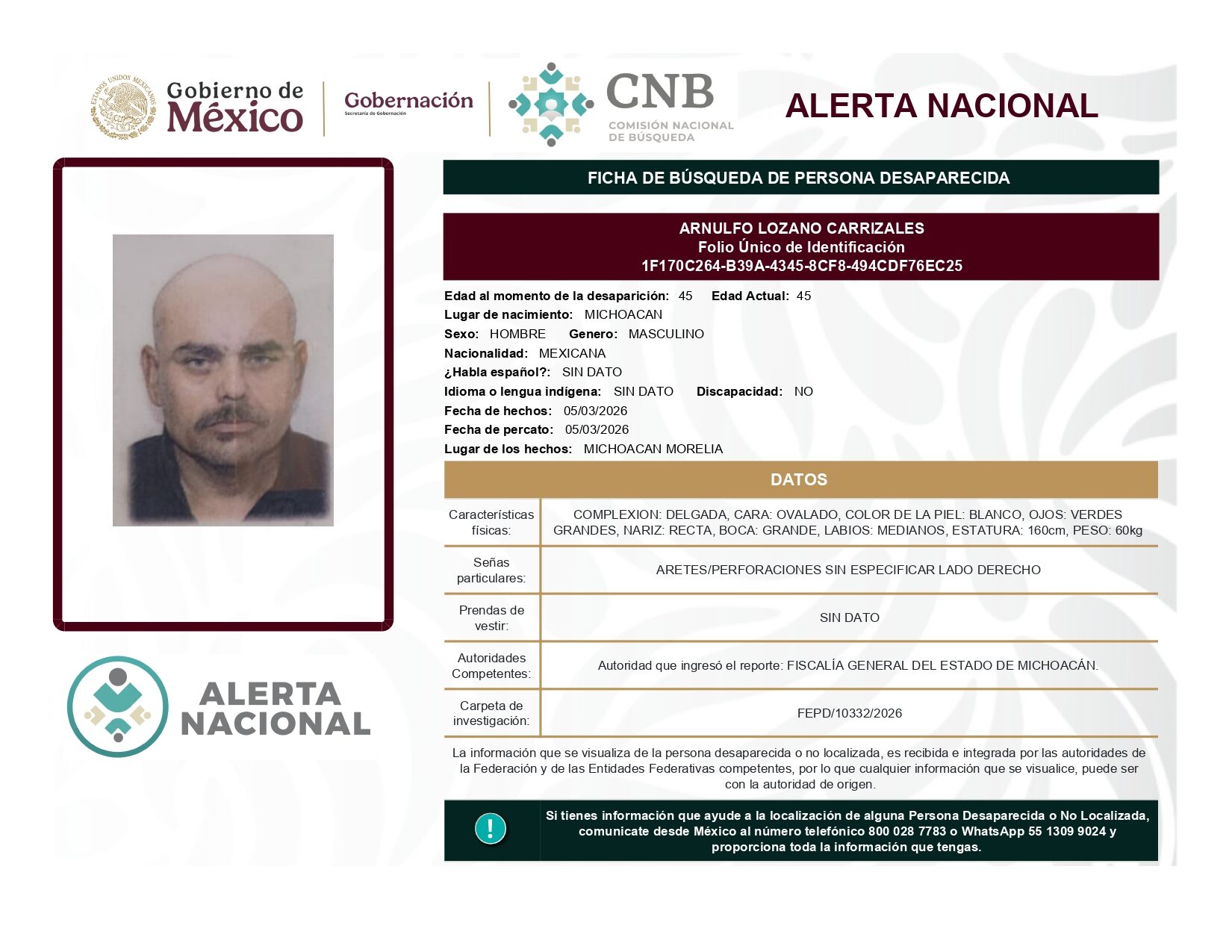 ARNULFO LOZANO CARRIZALES