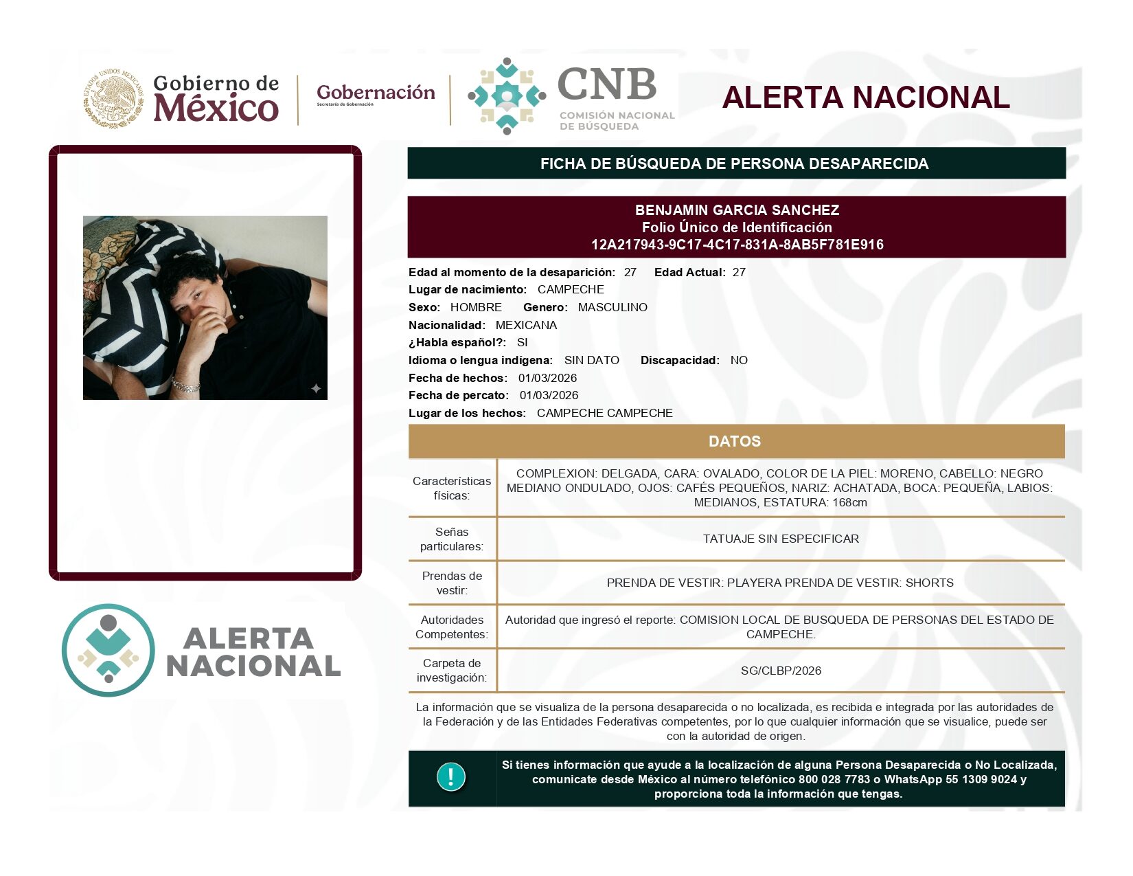 BENJAMIN GARCIA SANCHEZ