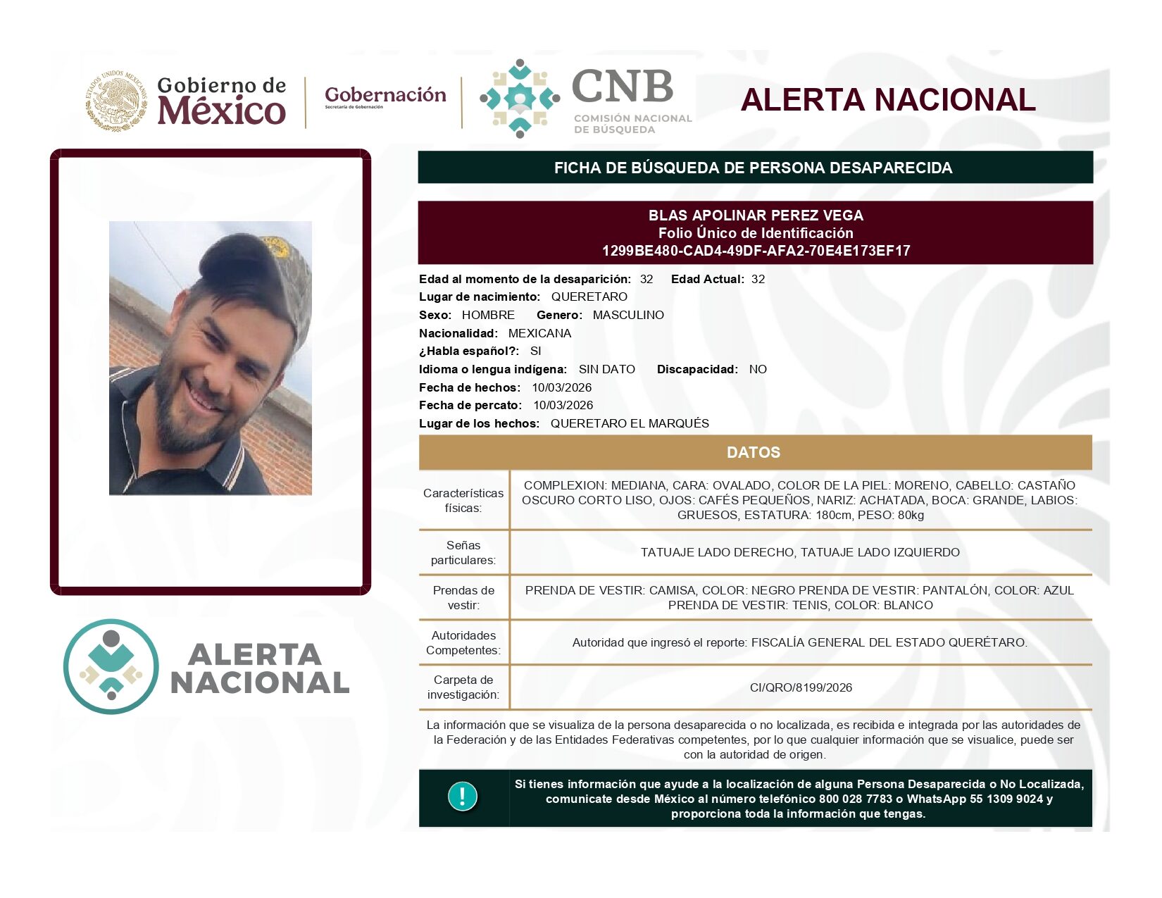 BLAS APOLINAR PEREZ VEGA