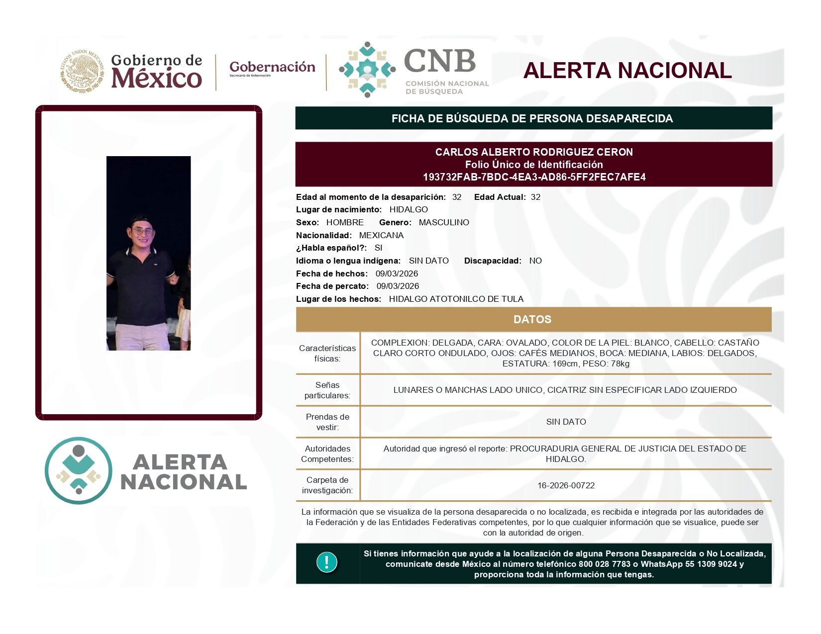 CARLOS ALBERTO RODRIGUEZ CERON