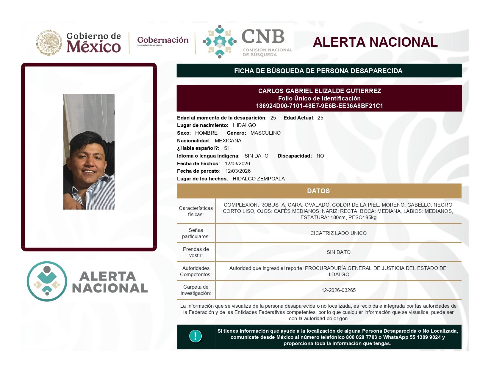 CARLOS GABRIEL ELIZALDE GUTIERREZ