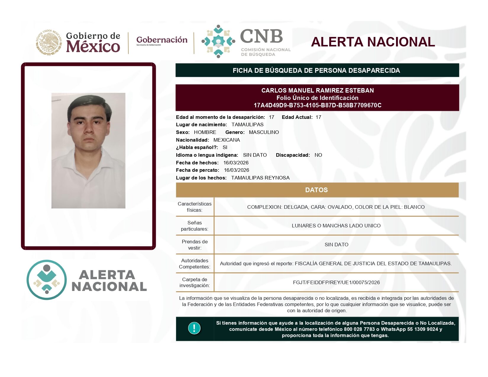 CARLOS MANUEL RAMIREZ ESTEBAN