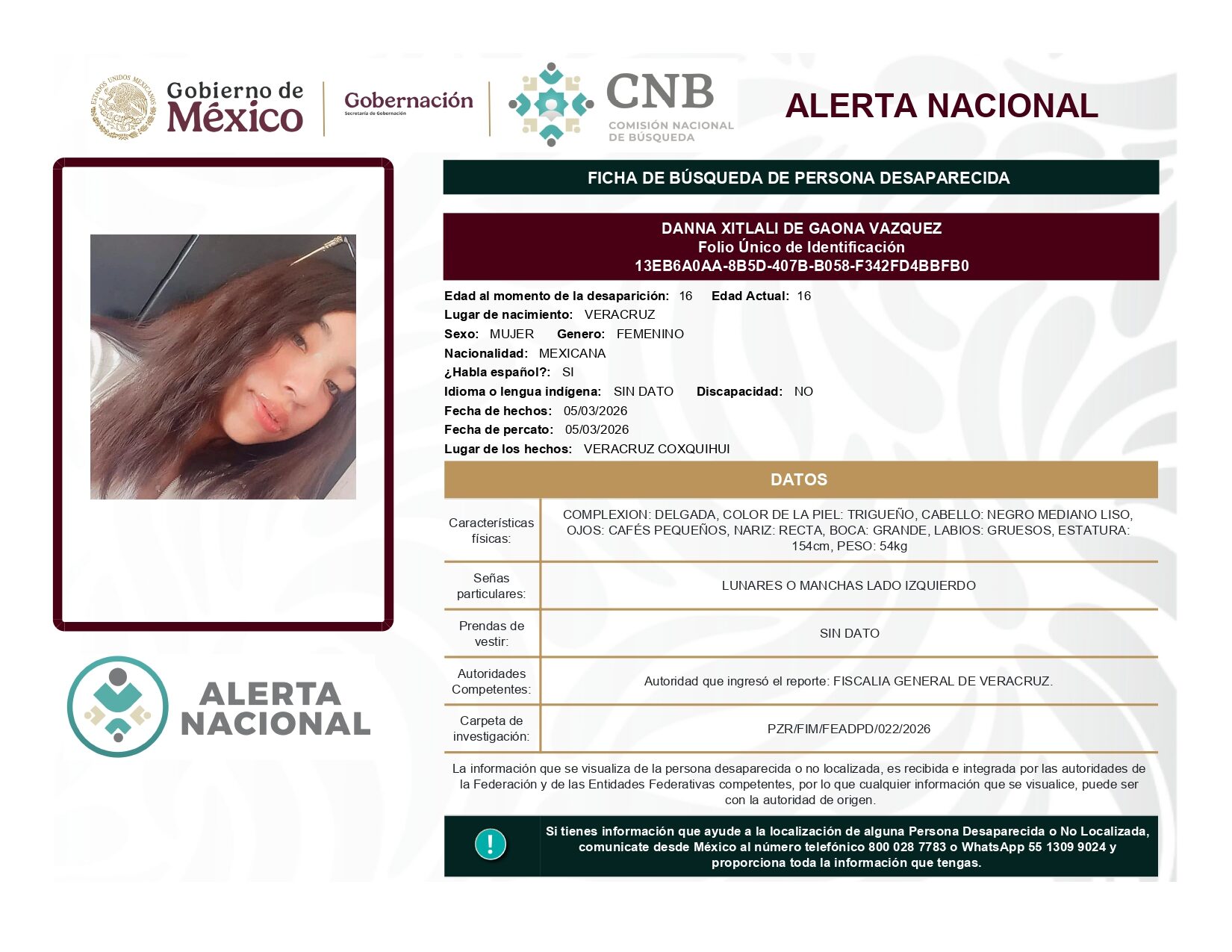 DANNA XITLALI DE GAONA VAZQUEZ