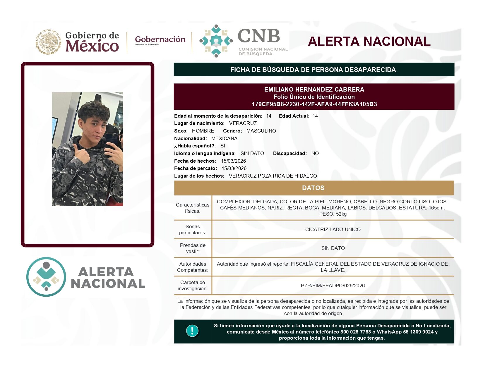 EMILIANO HERNANDEZ CABRERA