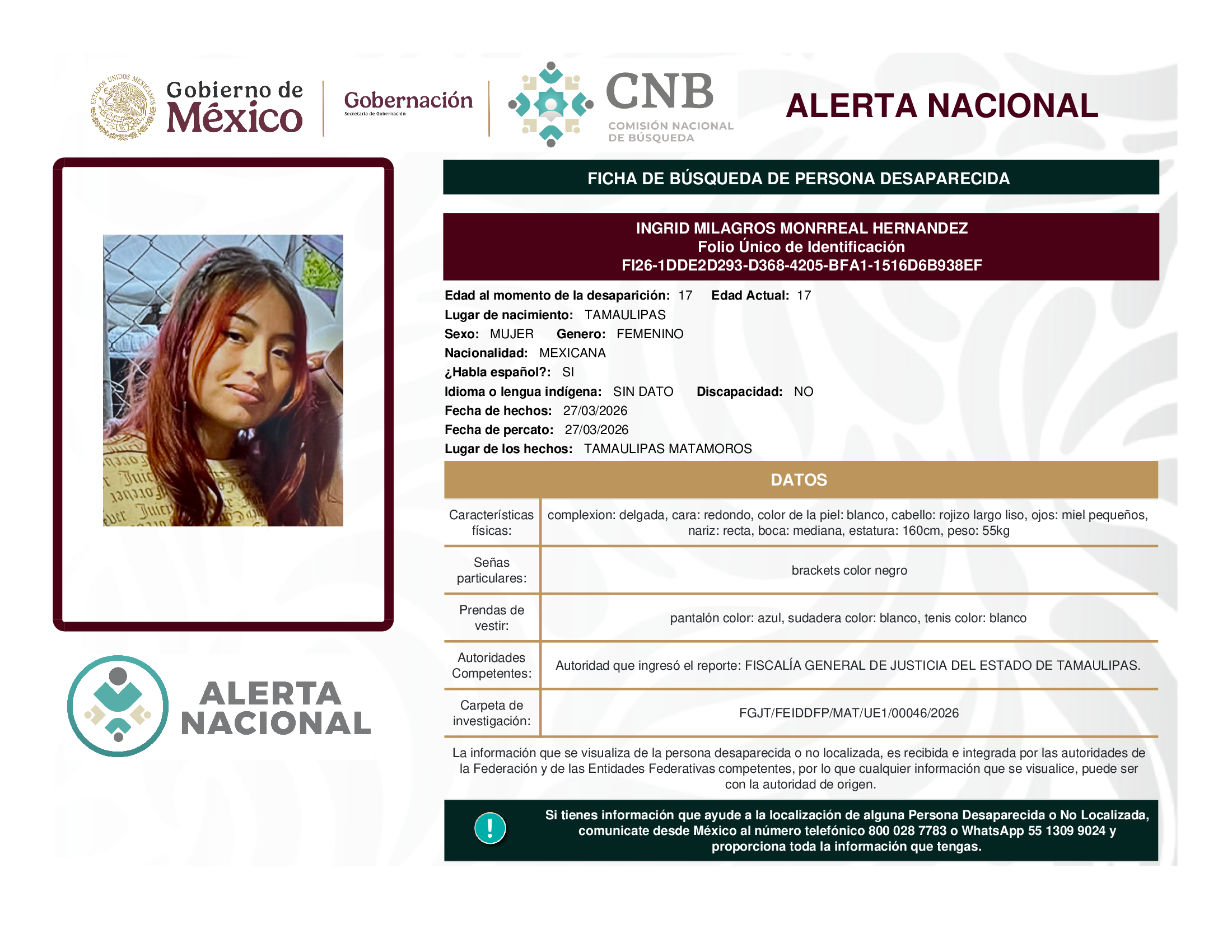 INGRID MILAGROS MONRREAL HERNANDEZ