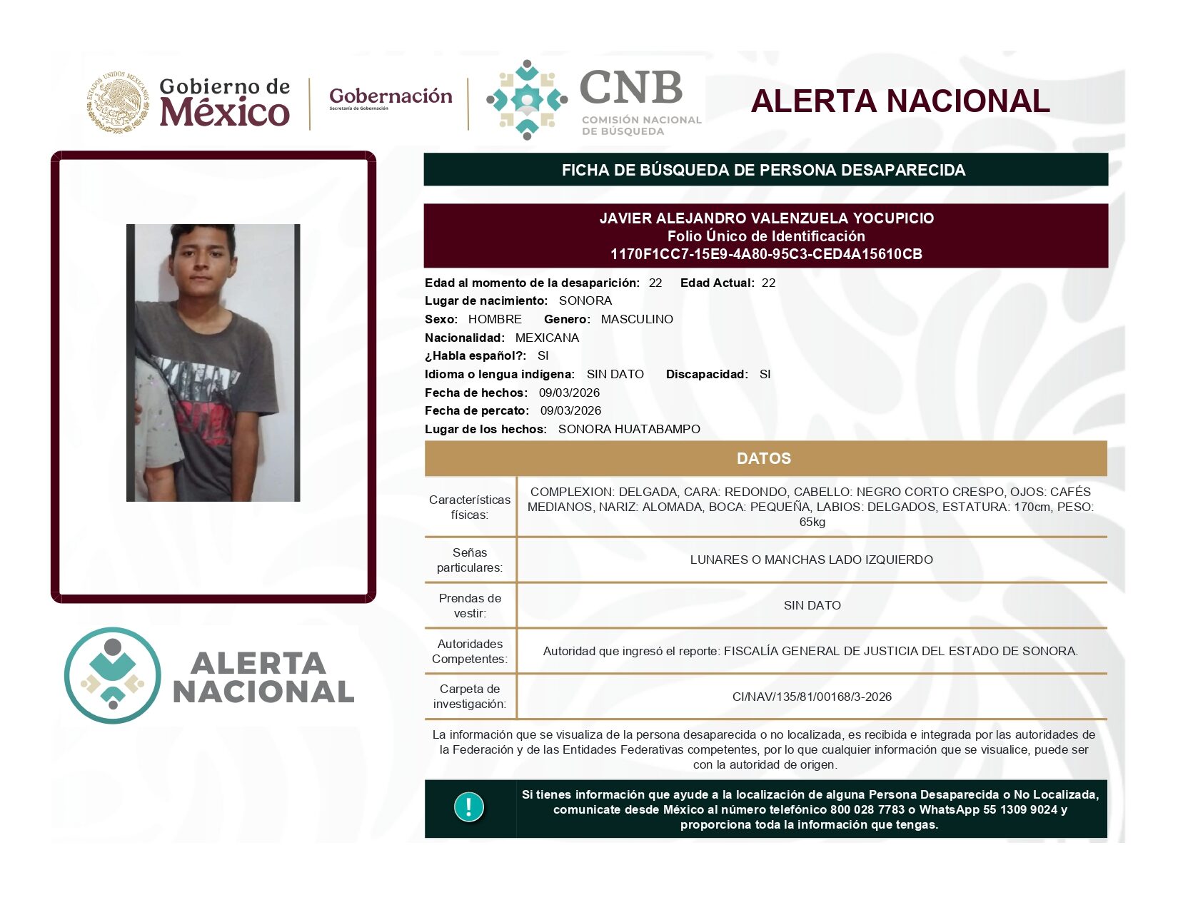 JAVIER ALEJANDRO VALENZUELA YOCUPICIO