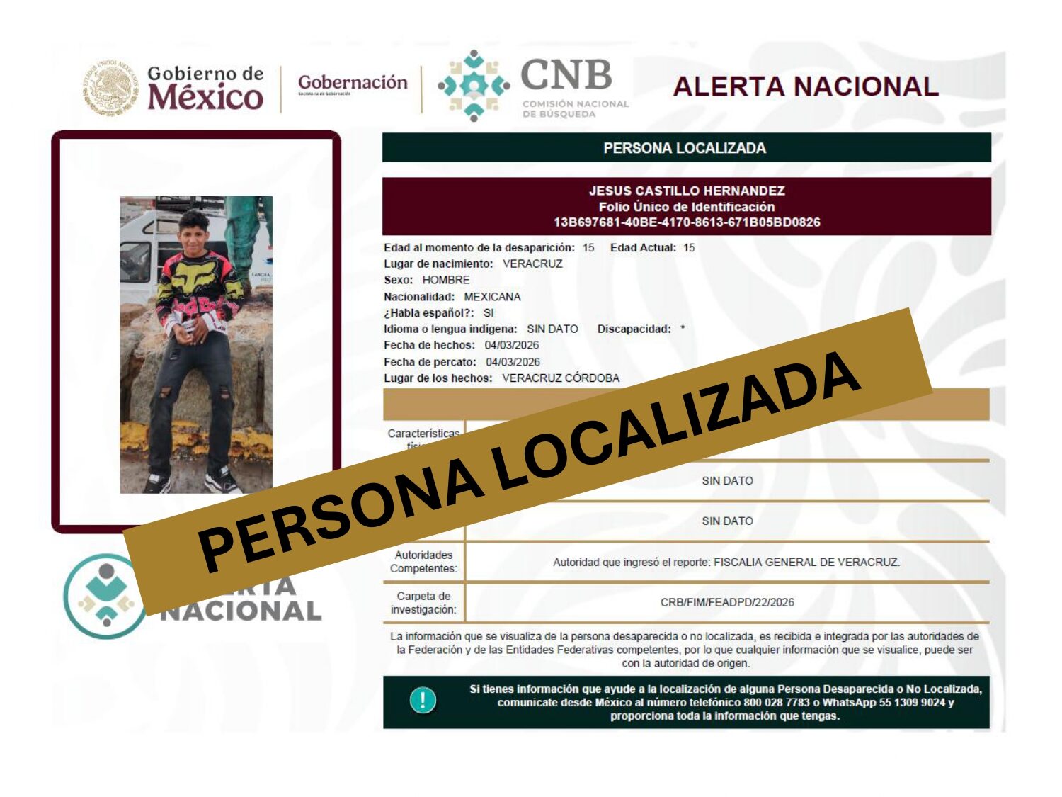 JESUS CASTILLO HERNANDEZ CANCELADA