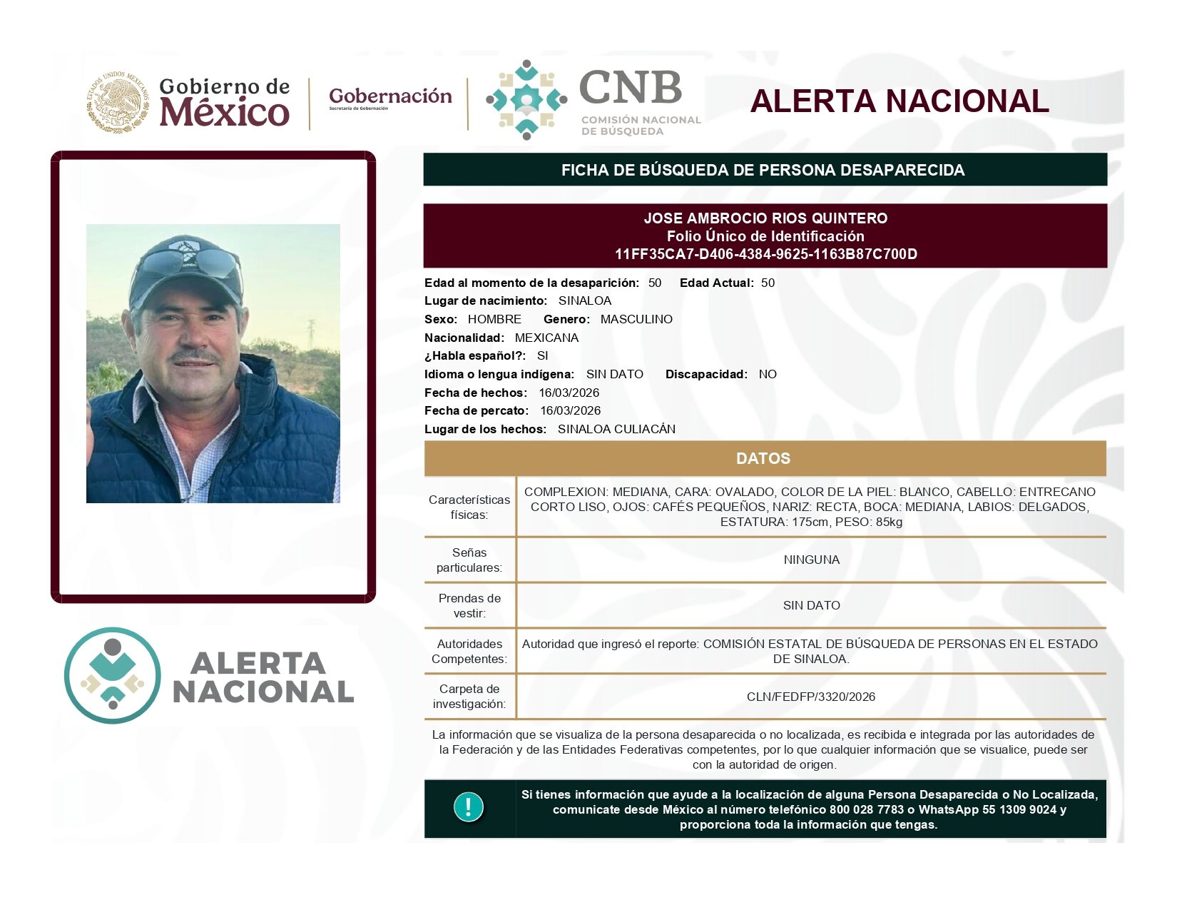 JOSE AMBROCIO RIOS QUINTERO