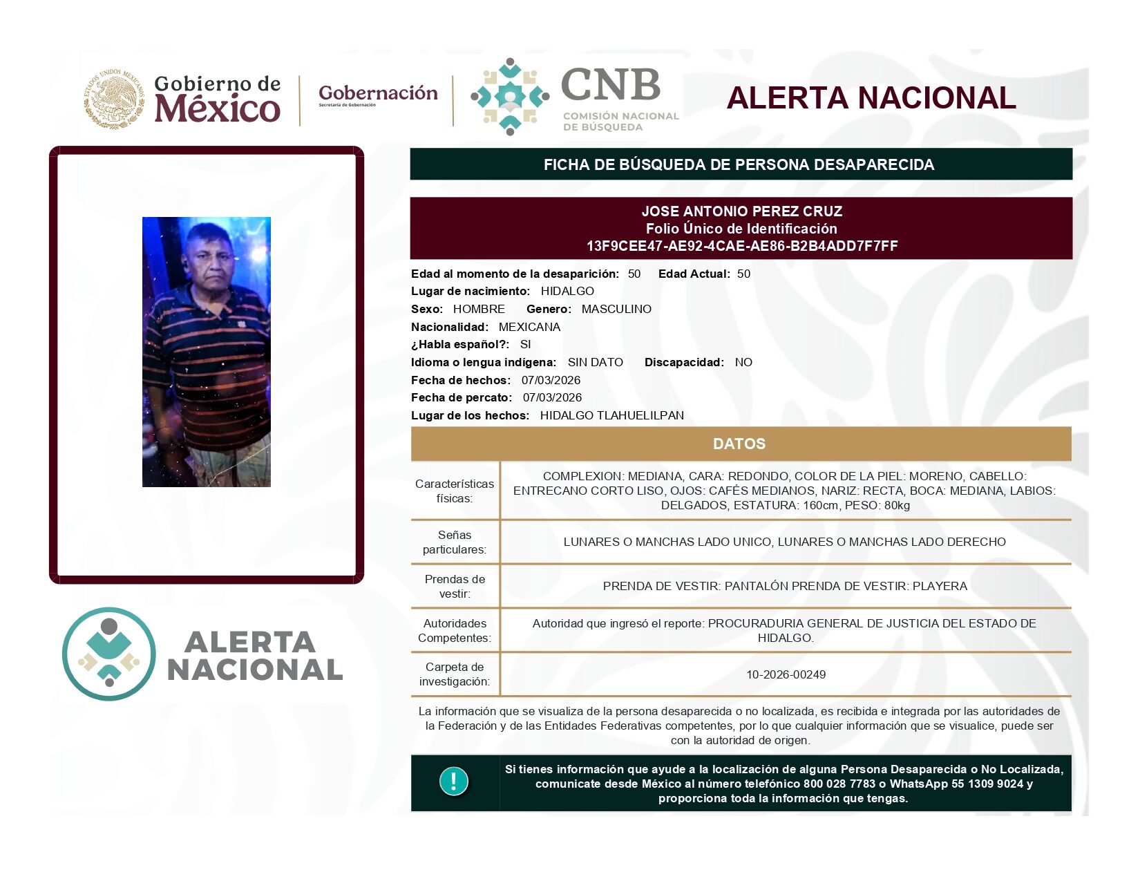 JOSE ANTONIO PEREZ CRUZ