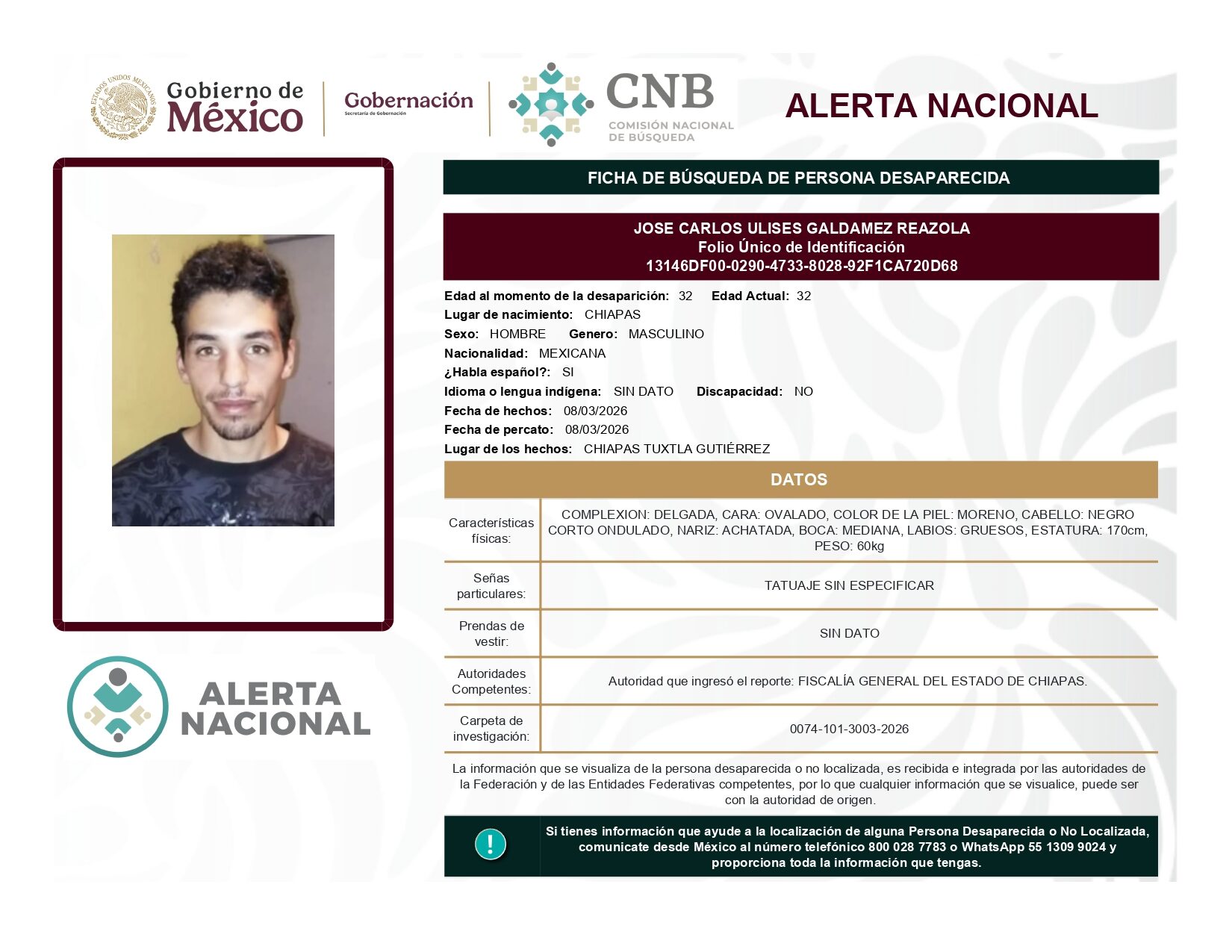 JOSE CARLOS ULISES GALDAMEZ REAZOLA