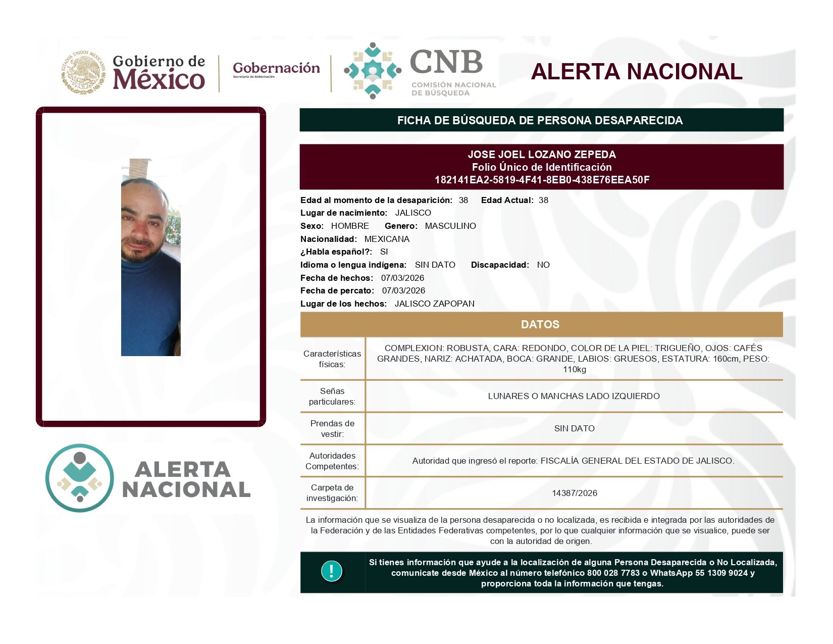 JOSE JOEL LOZANO ZEPEDA