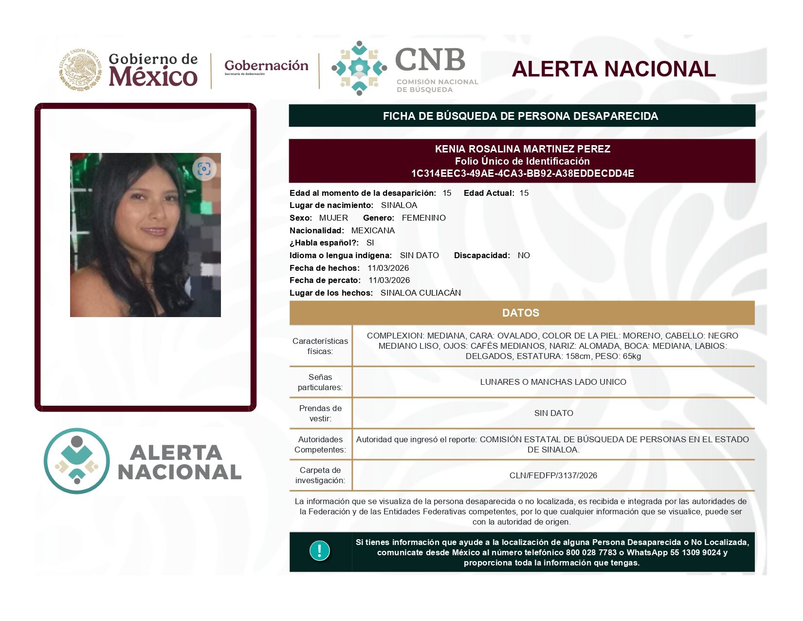 KENIA ROSALINA MARTINEZ PEREZ