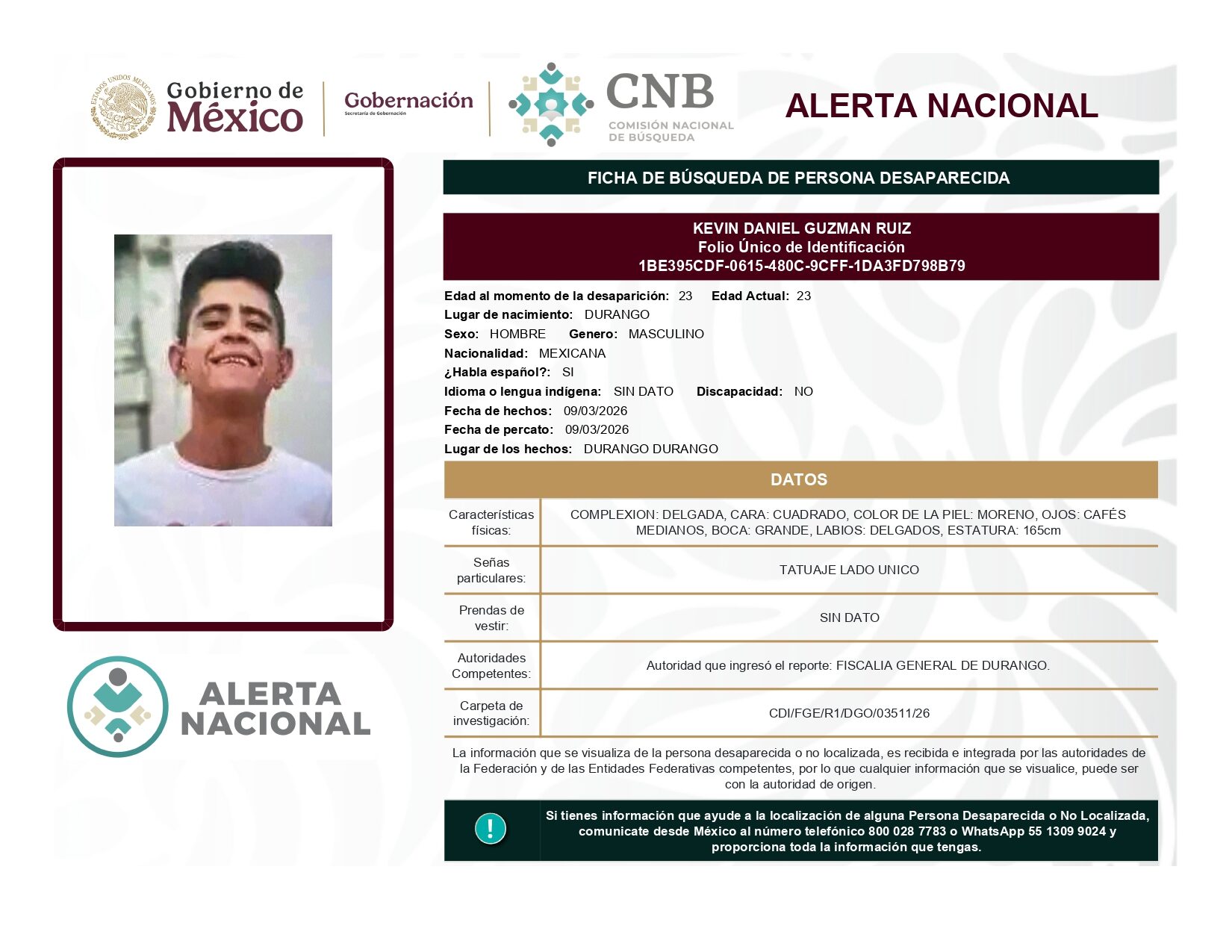 KEVIN DANIEL GUZMAN RUIZ