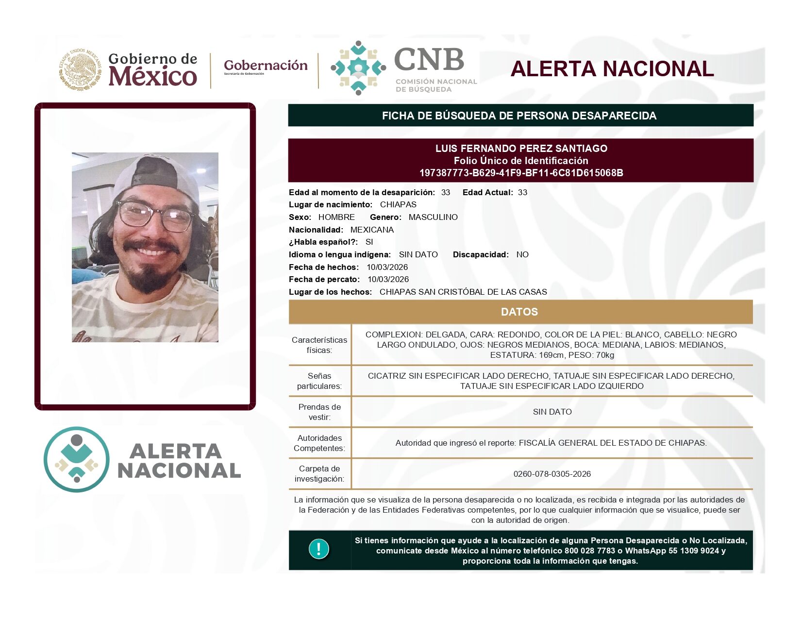 LUIS FERNANDO PEREZ SANTIAGO