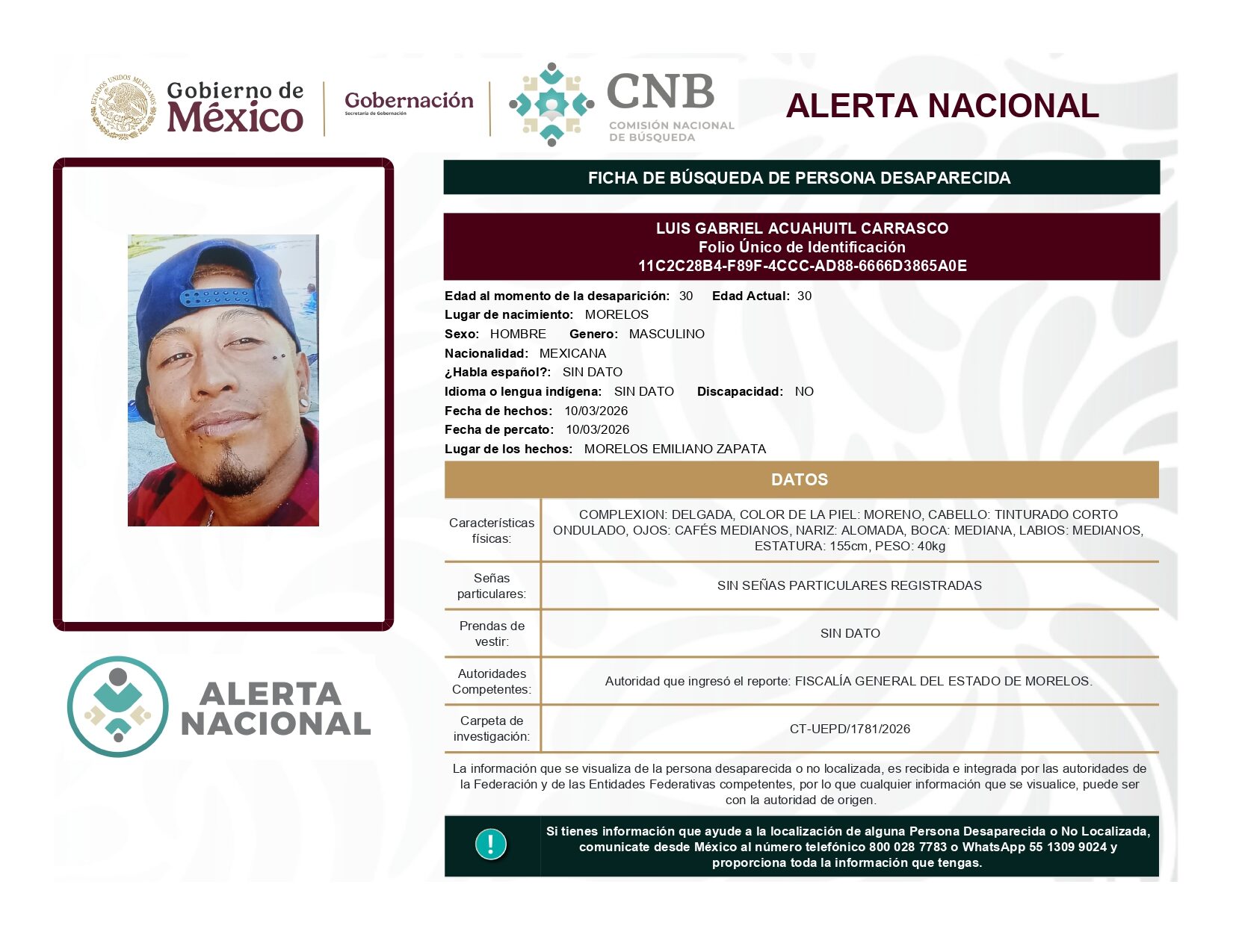 LUIS GABRIEL ACUAHUITL CARRASCO