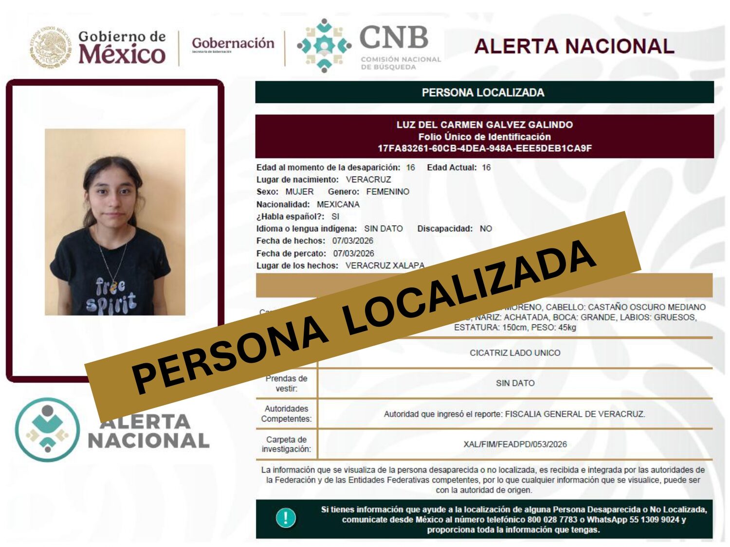 LUZ DEL CARMEN GALVEZ GALINDO