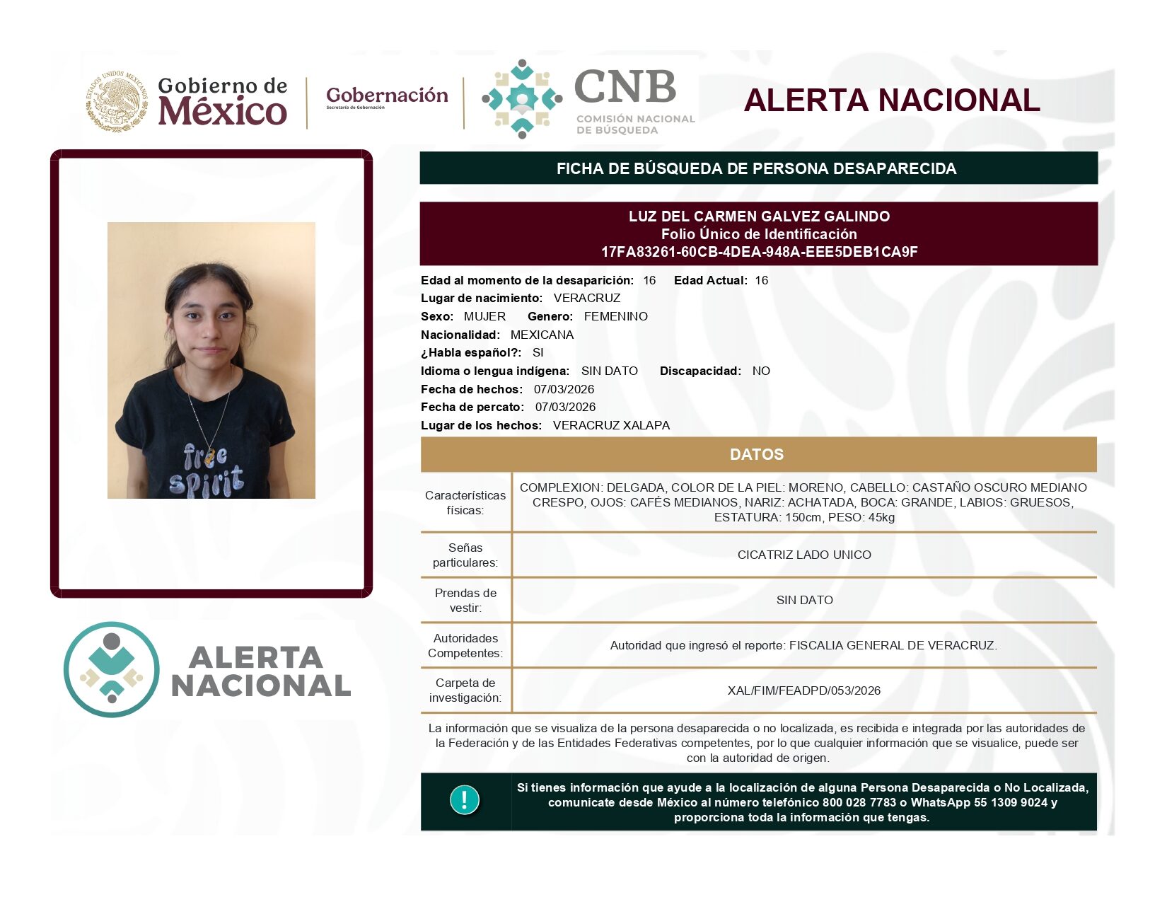 LUZ DEL CARMEN GALVEZ GALINDO