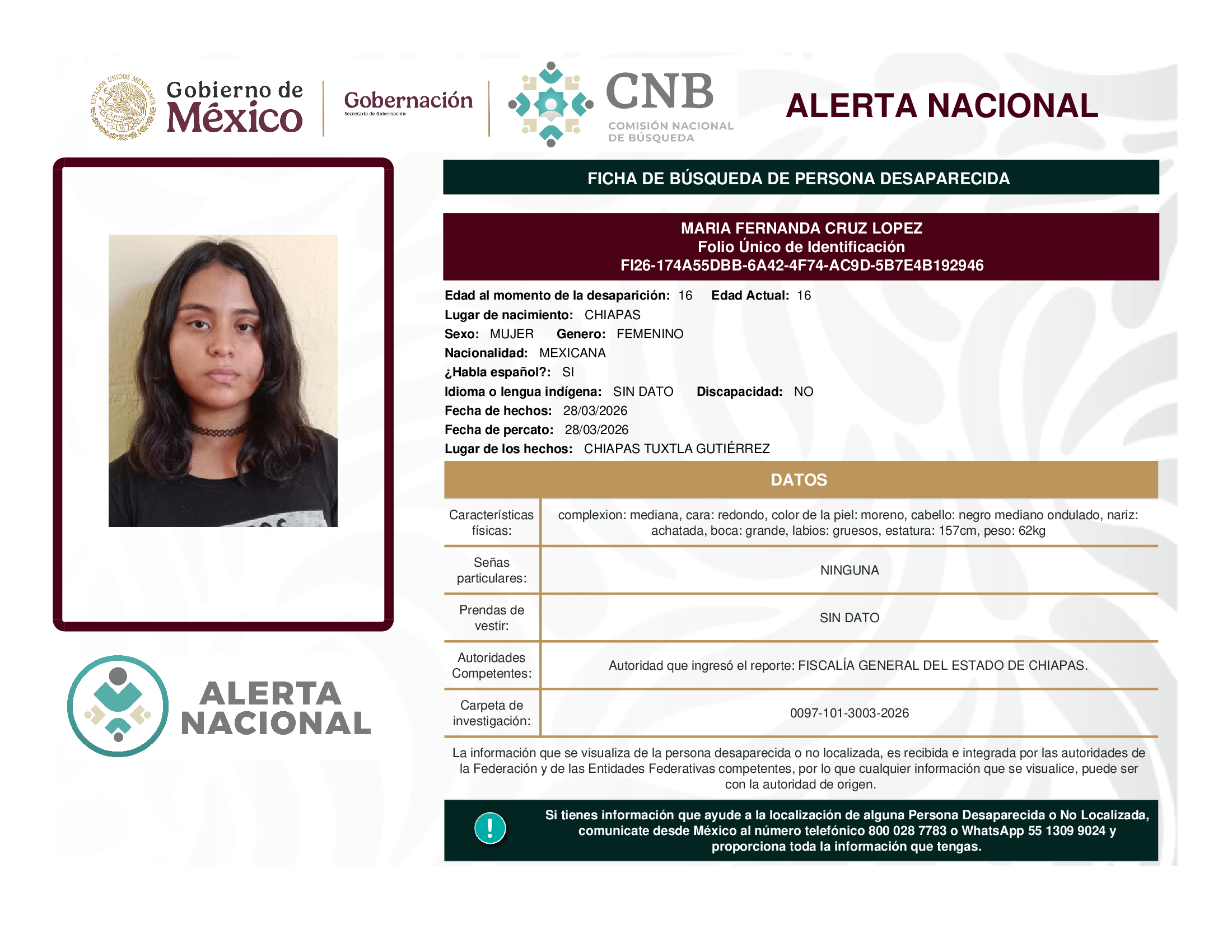 MARIA FERNANDA CRUZ LOPEZ