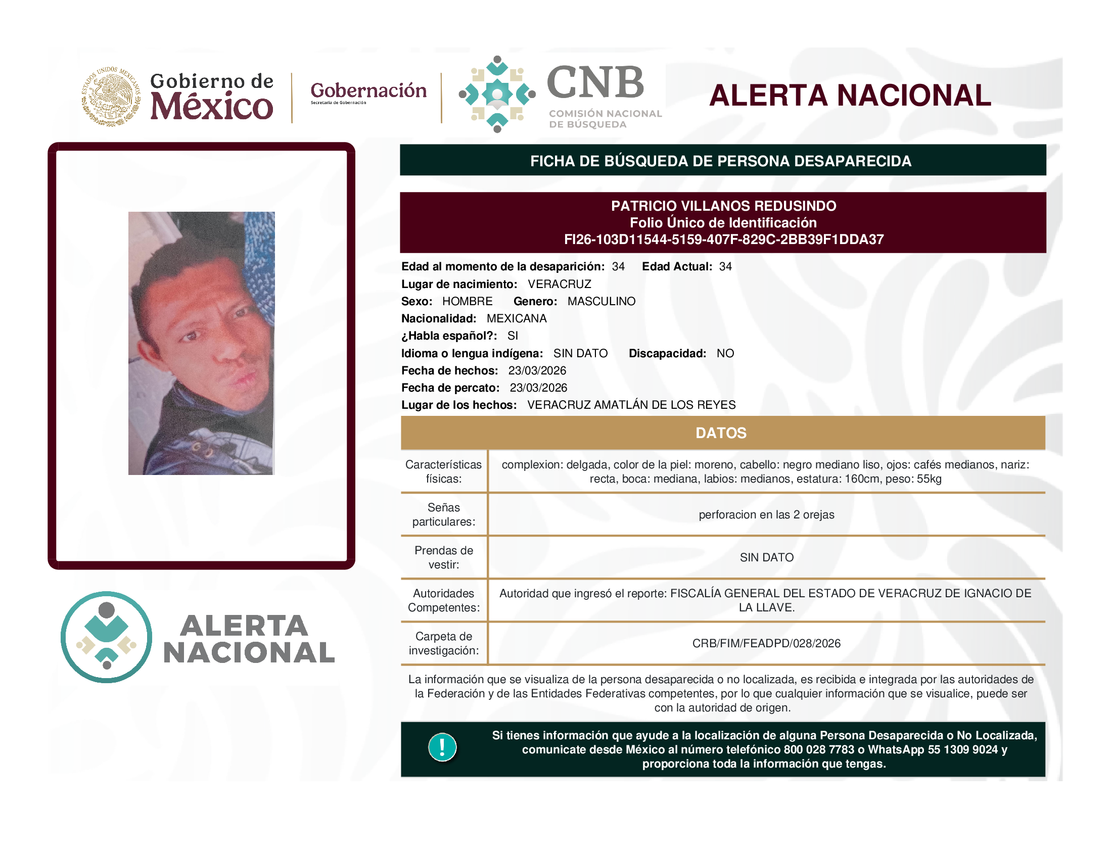 PATRICIO VILLANOS REDUSINDO