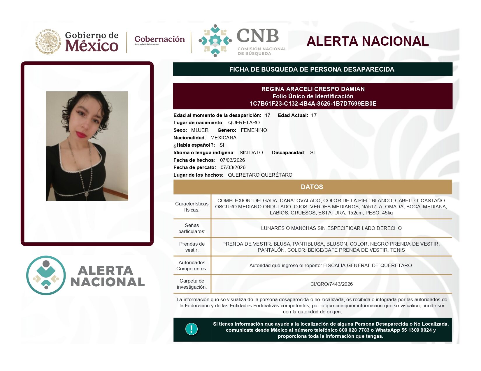 REGINA ARACELI CRESPO DAMIAN