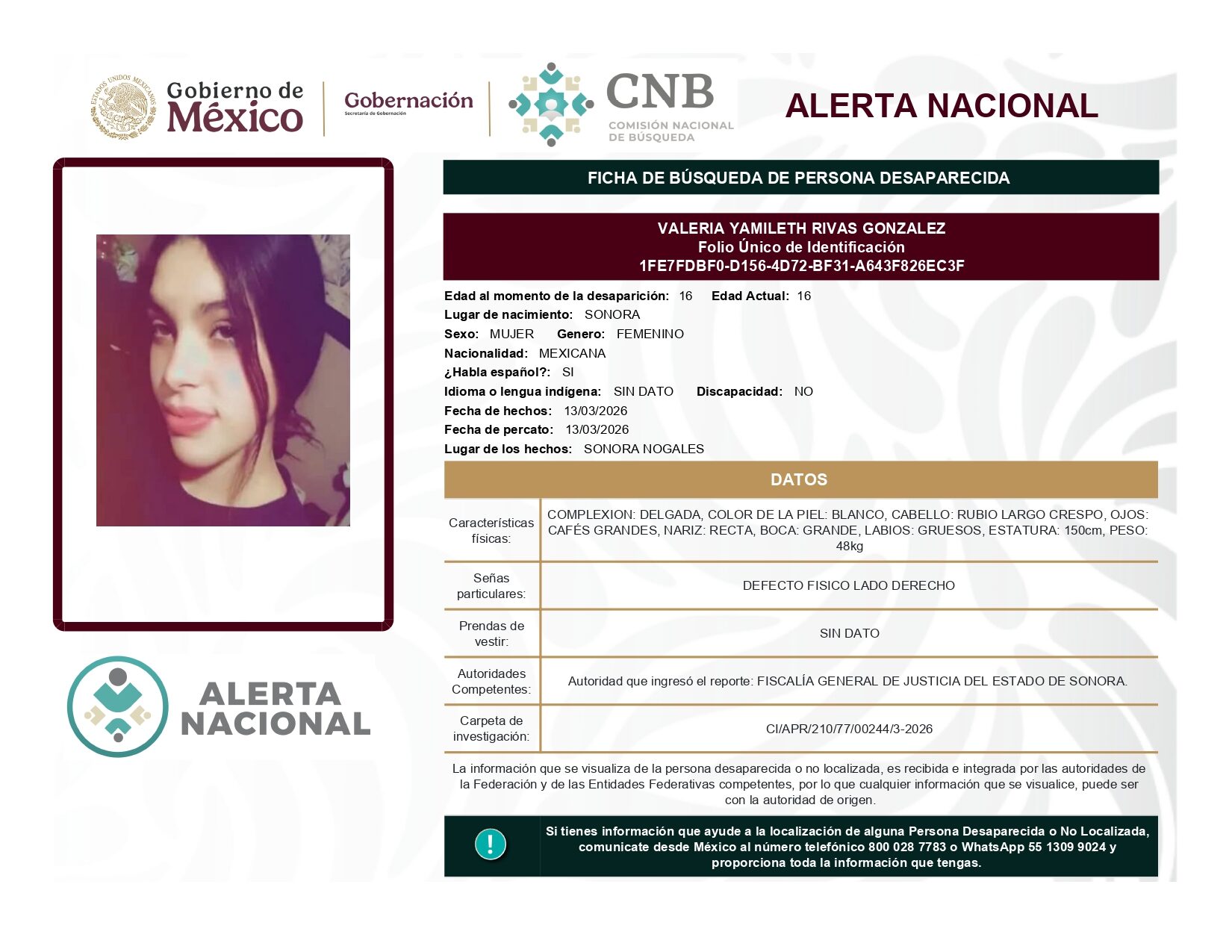 VALERIA YAMILETH RIVAS GONZALEZ