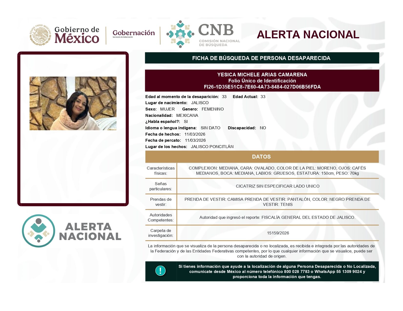 YESICA MICHELE ARIAS CAMARENA