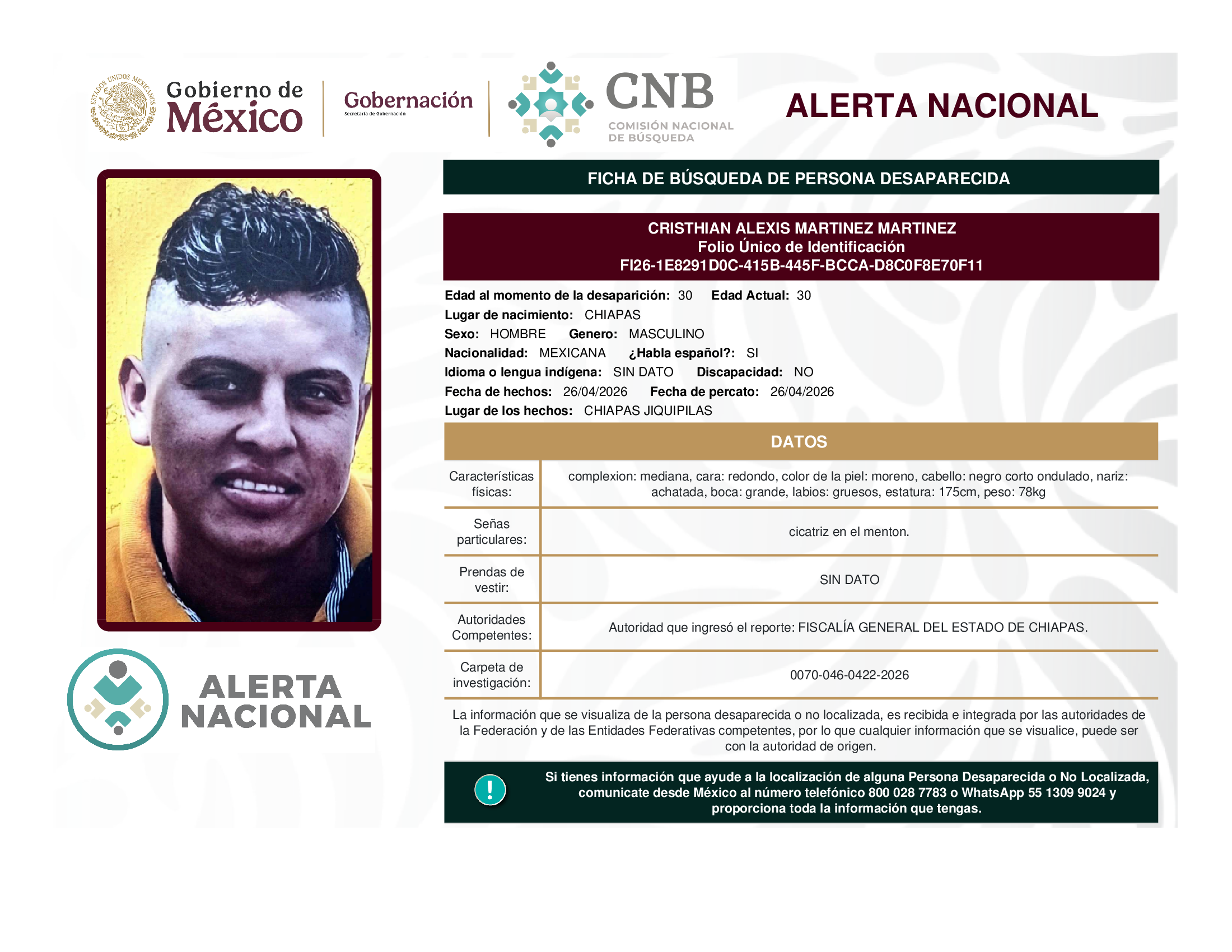 CRISTHIAN ALEXIS MARTINEZ MARTINEZ