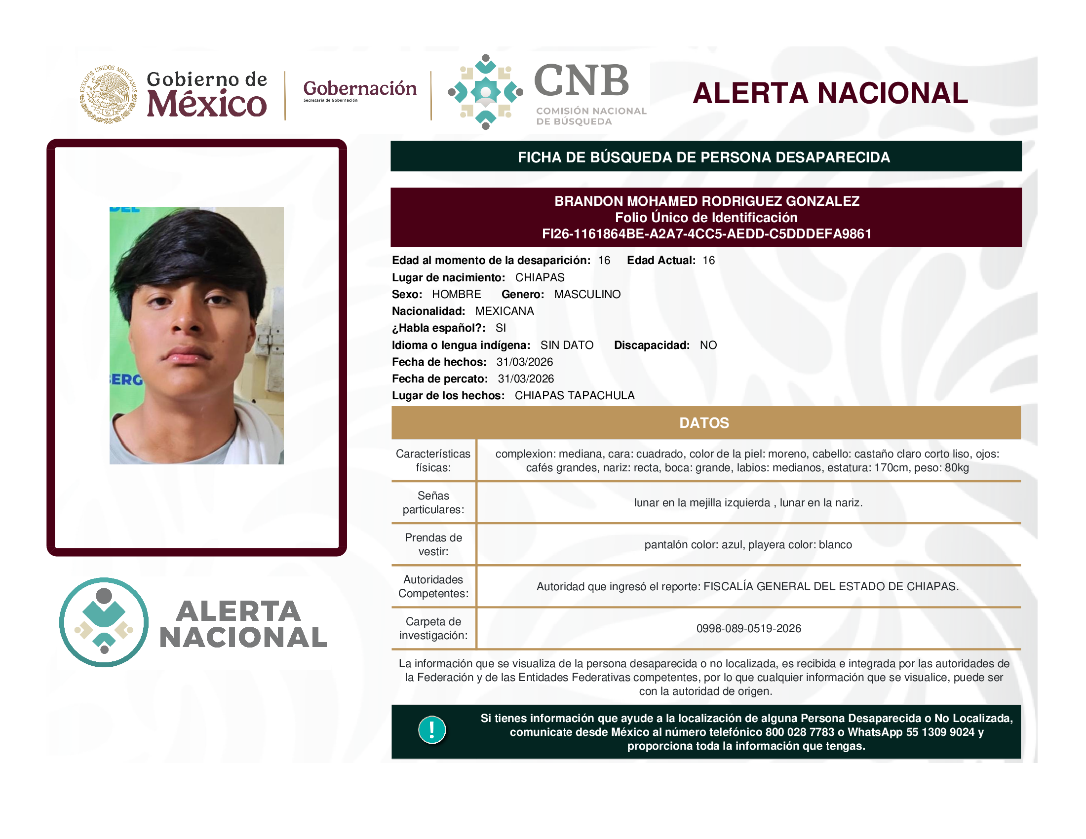 BRANDON MOHAMED RODRIGUEZ GONZALEZ