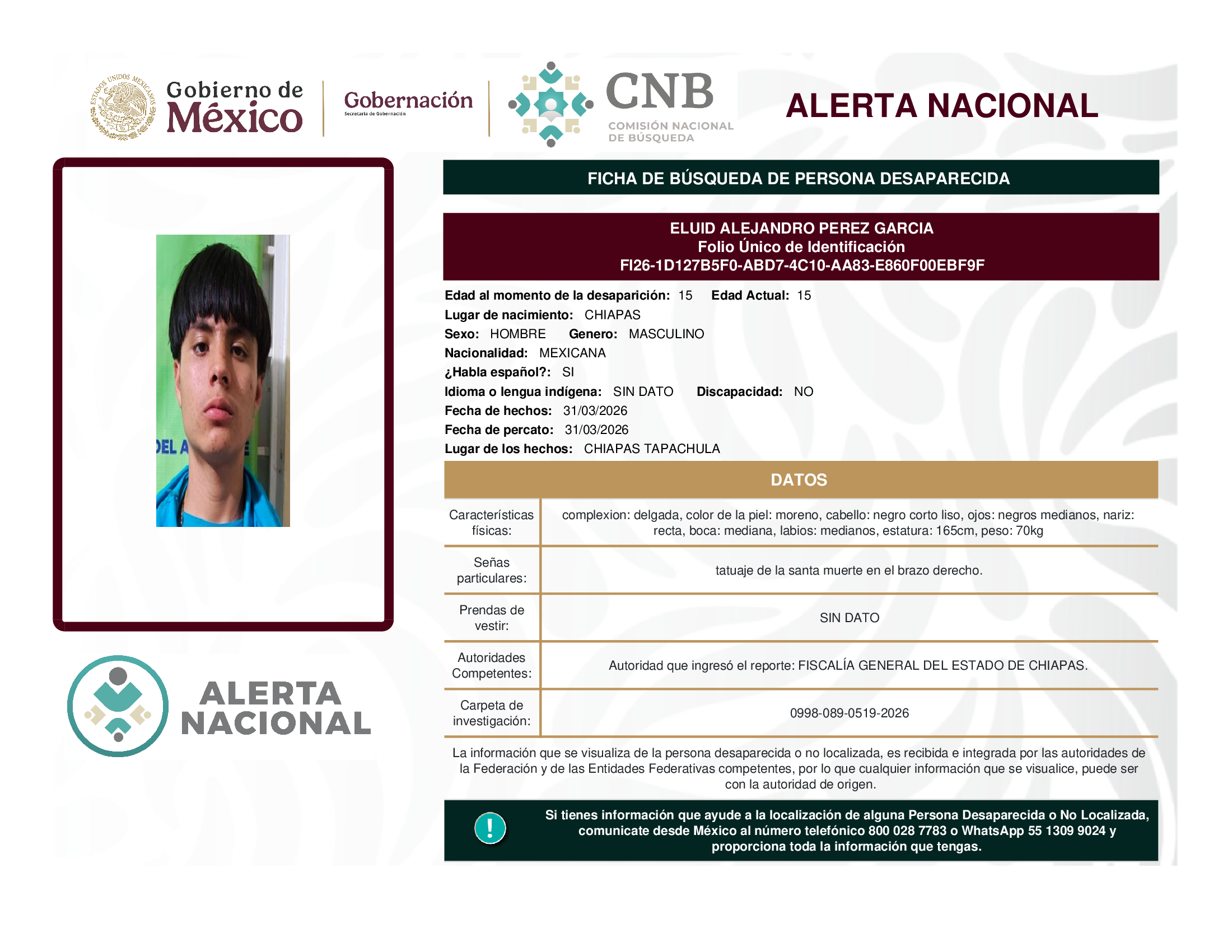 ELUID ALEJANDRO PEREZ GARCIA