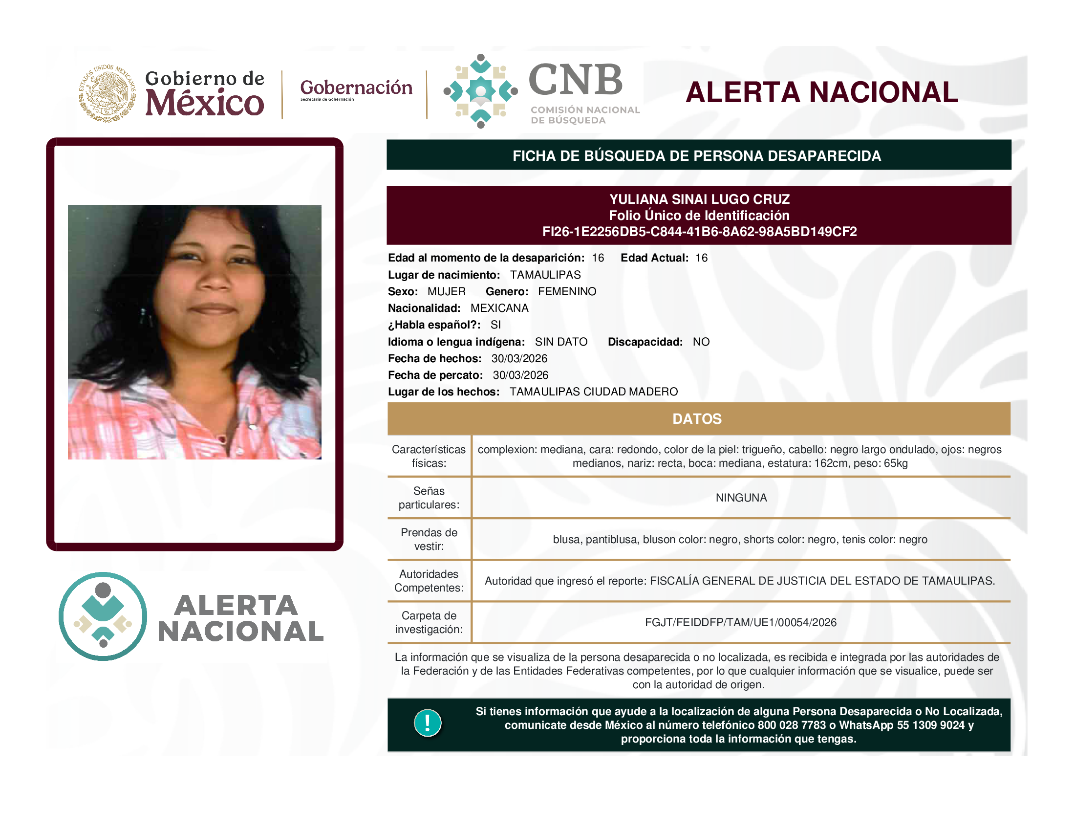 YULIANA SINAI LUGO CRUZ