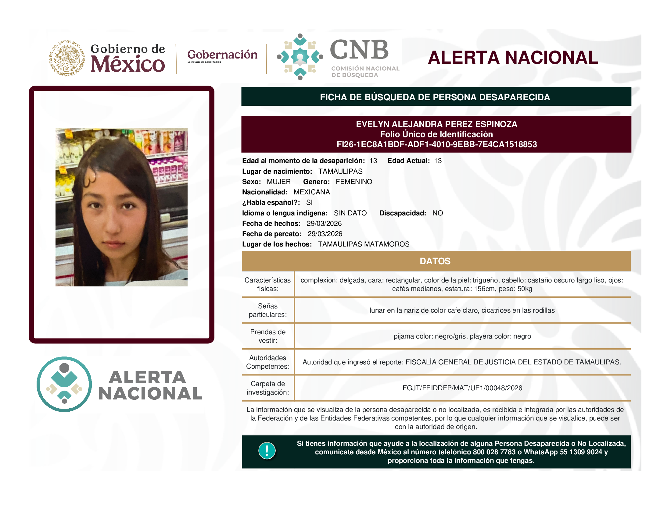 EVELYN ALEJANDRA PEREZ ESPINOZA