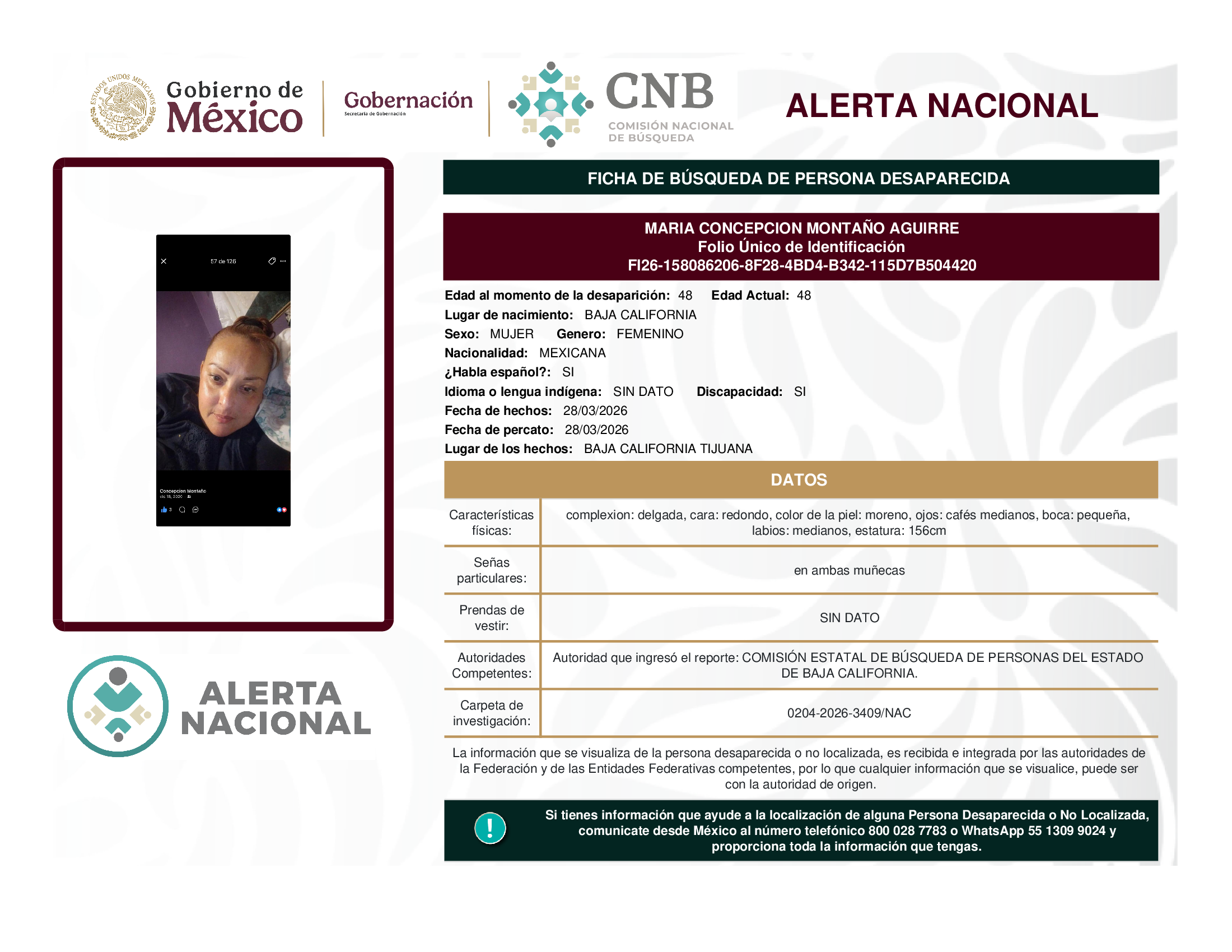 MARIA CONCEPCION MONTAÑO AGUIRRE