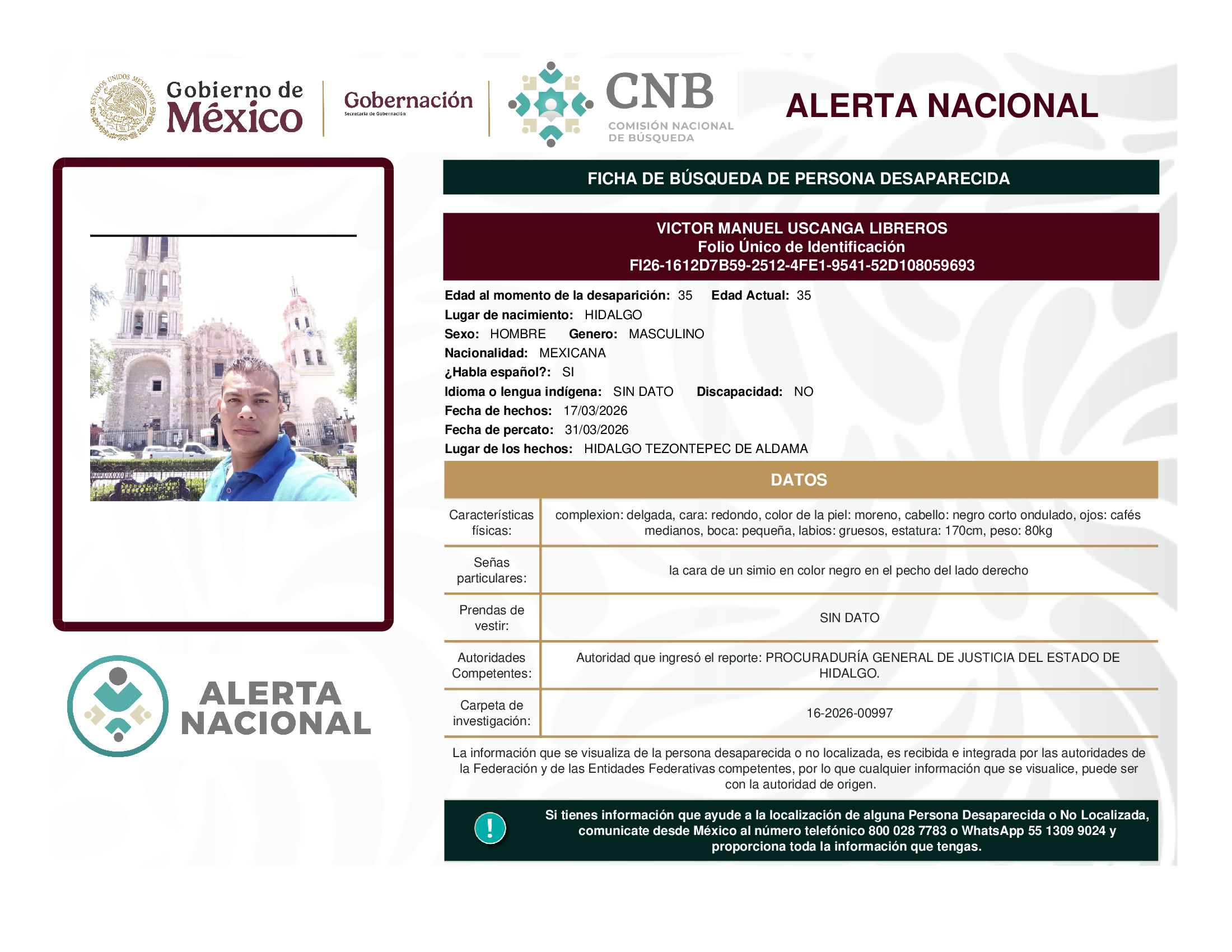 VICTOR MANUEL USCANGA LIBREROS