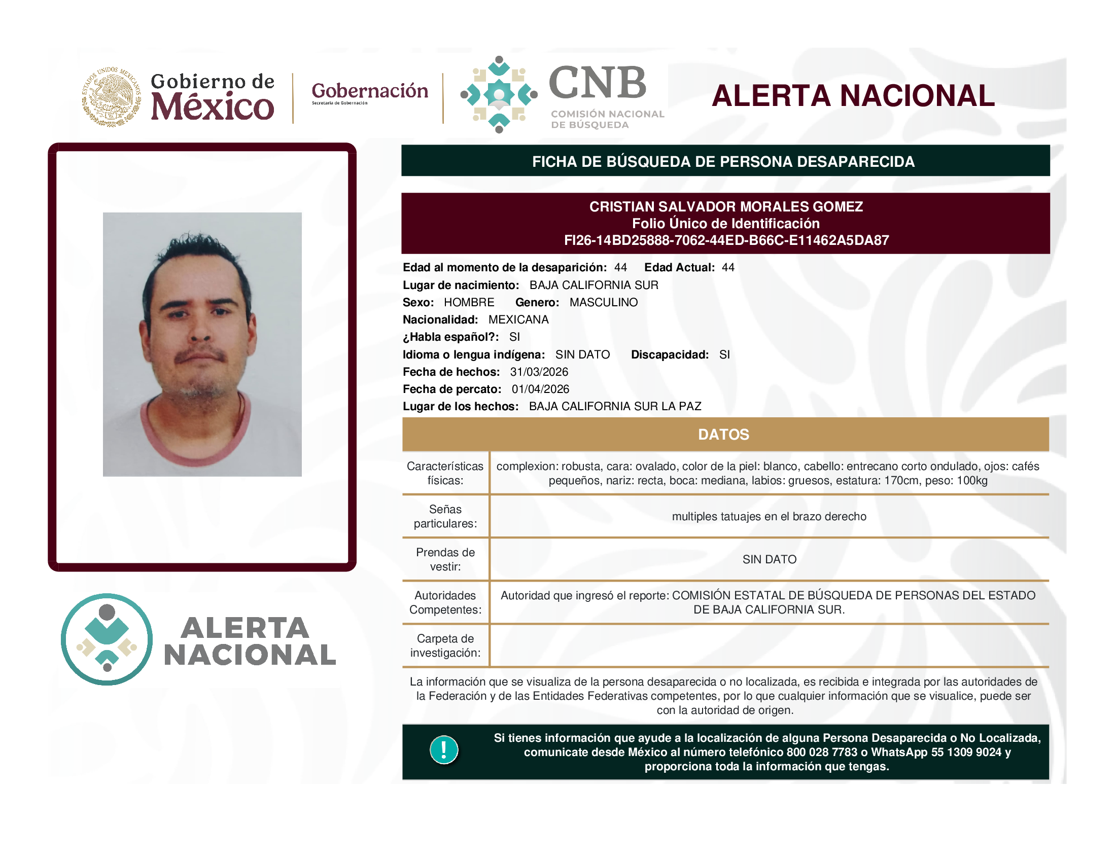 CRISTIAN SALVADOR MORALES GOMEZ