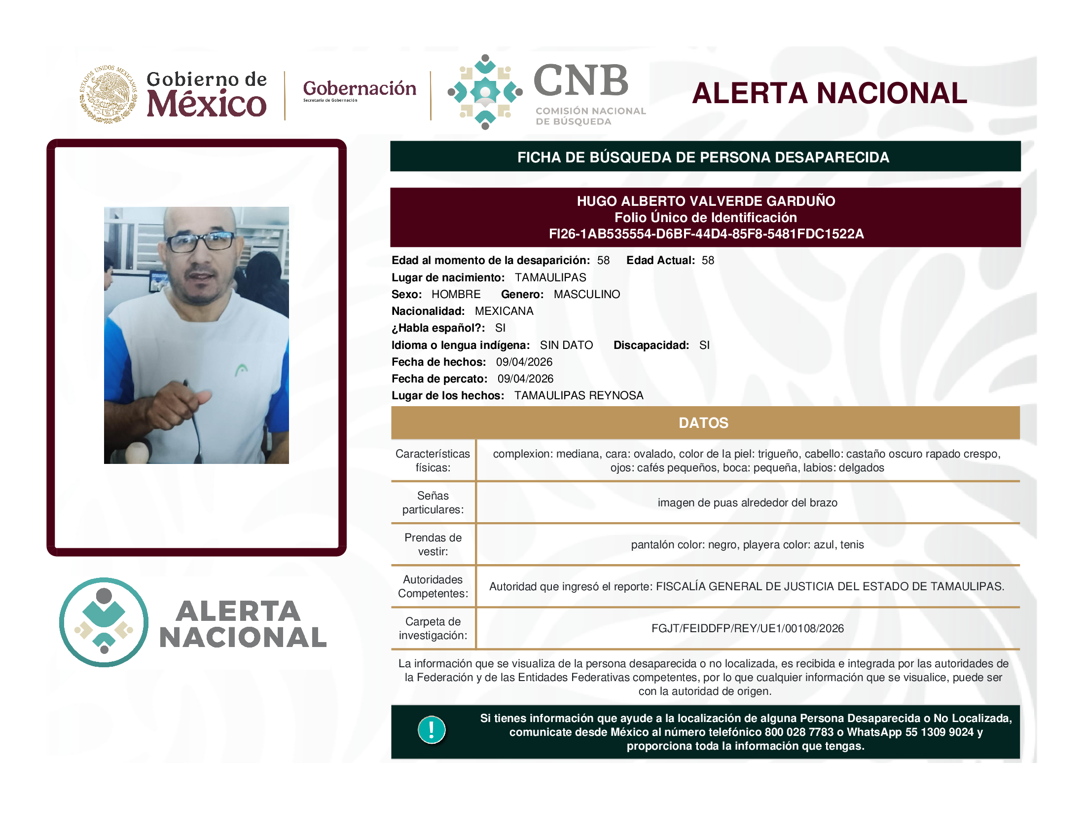 HUGO ALBERTO VALVERDE GARDUÑO