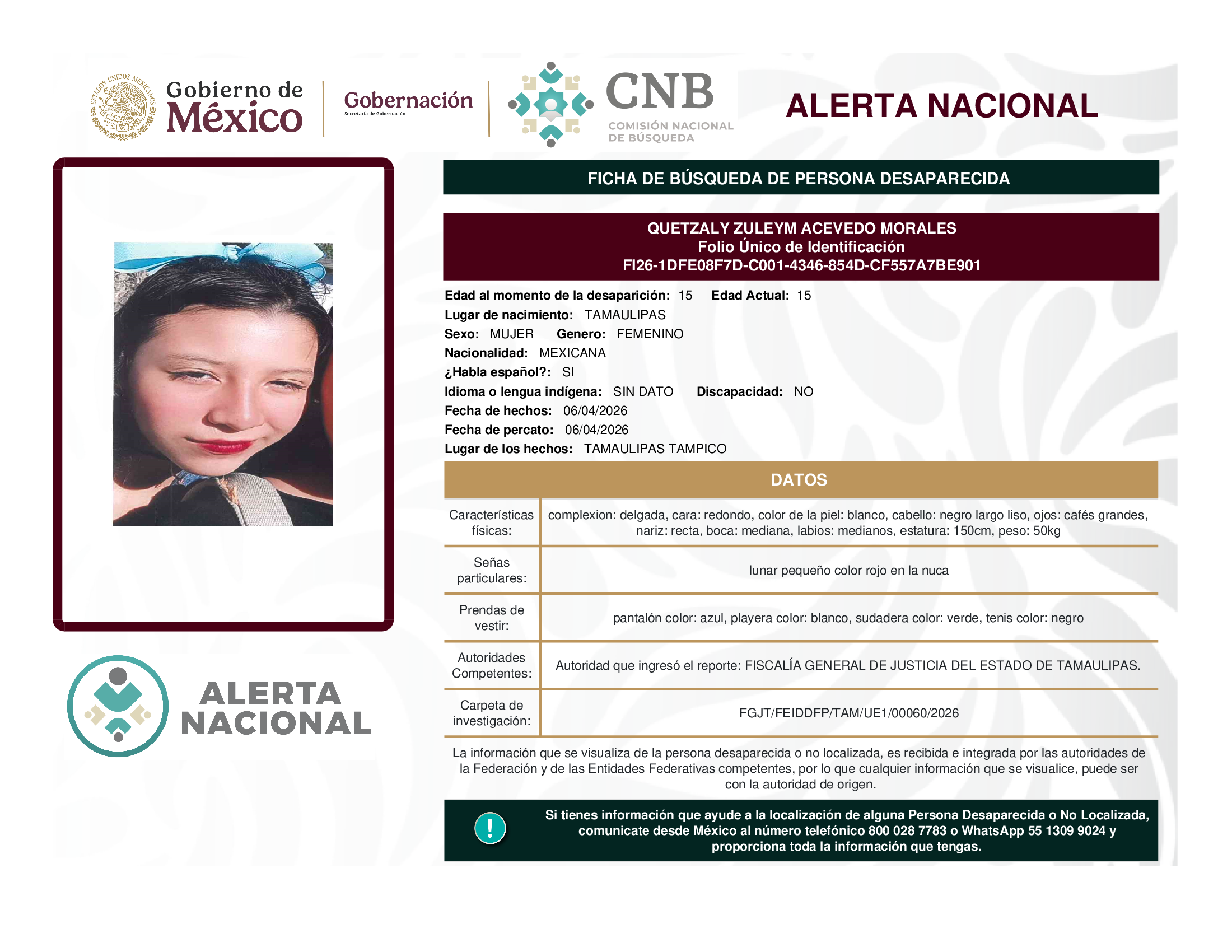 QUETZALY ZULEYM ACEVEDO MORALES