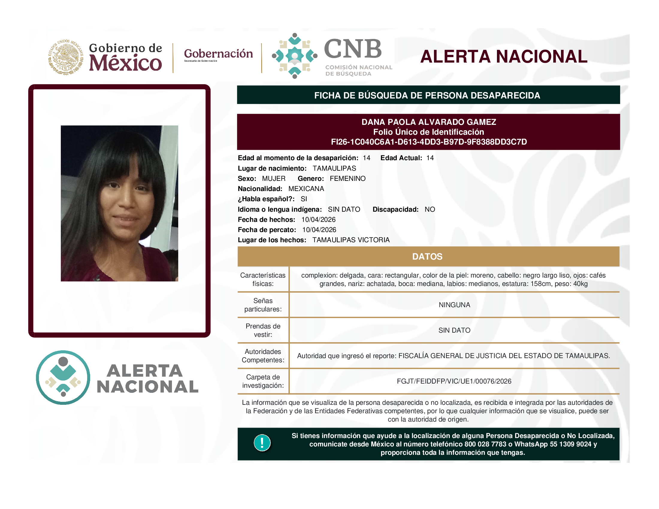 DANA PAOLA ALVARADO GAMEZ